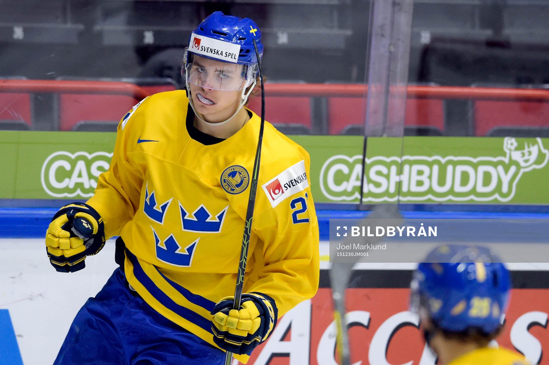 Sveriges Adrian Kempe jublar