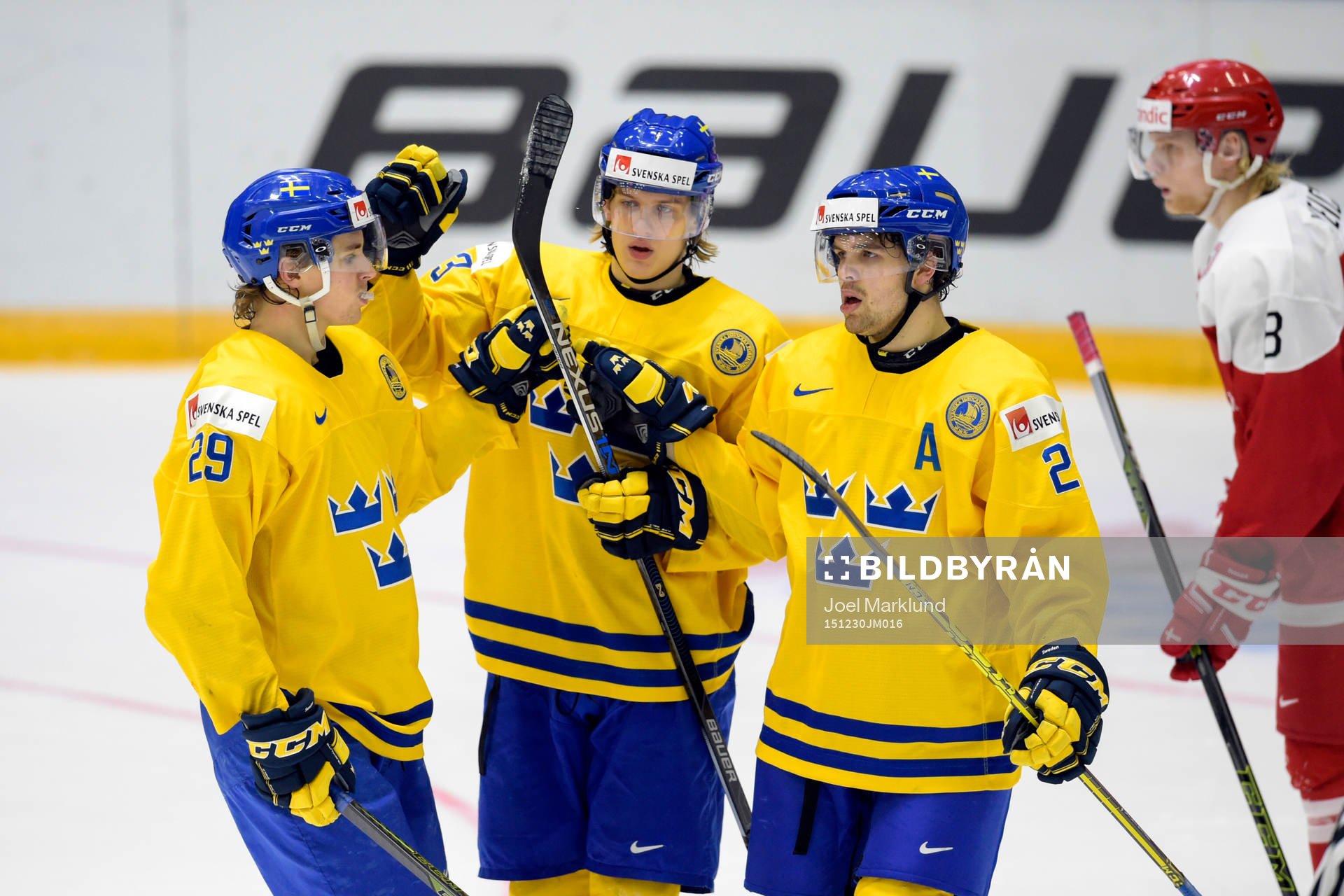 Sveriges Adrian Kempe, Oskar Lindblom  och Axel Holmström