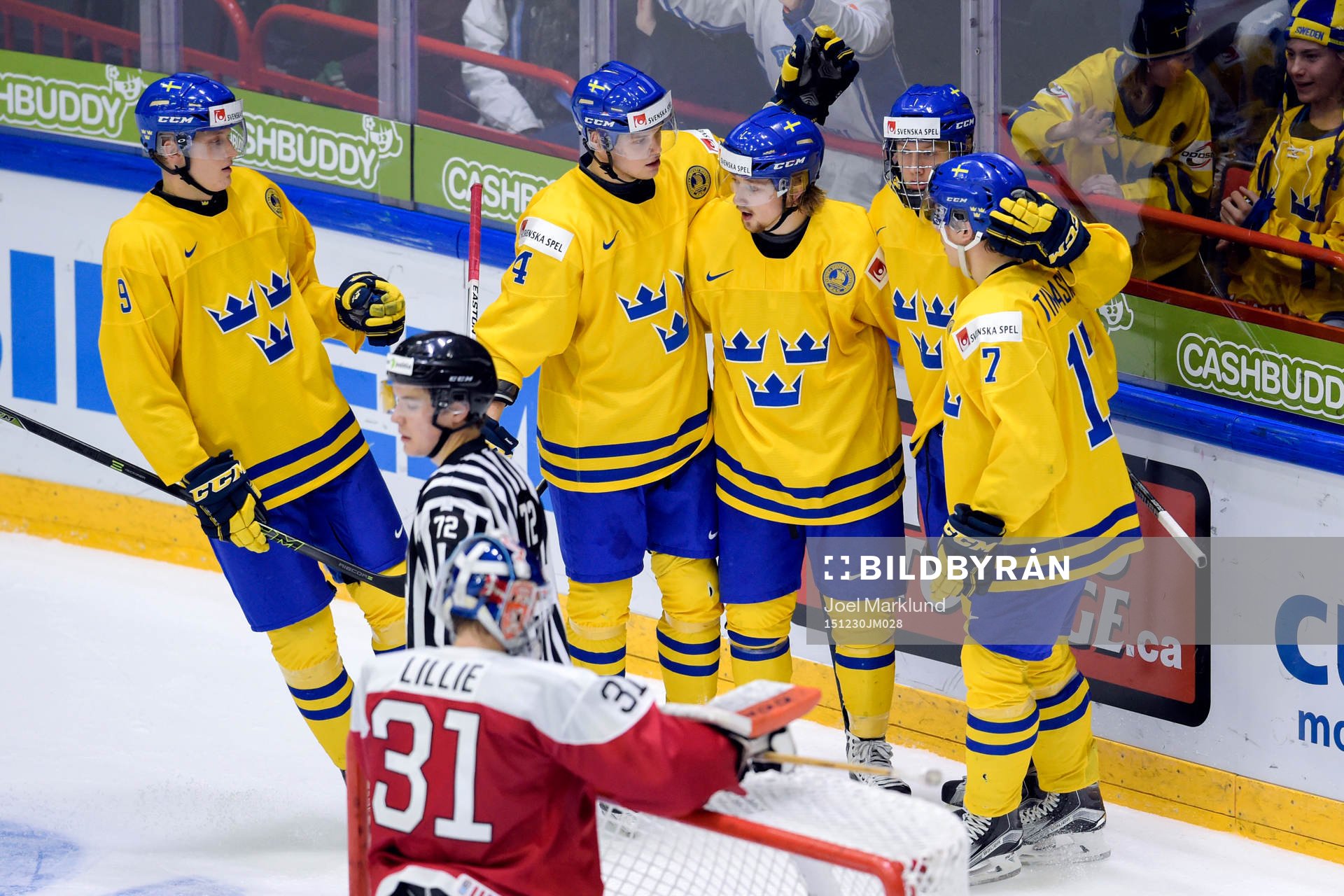 Sveriges Gabriel Carlsson, Jacob Larsson, Rasmus Asplund,