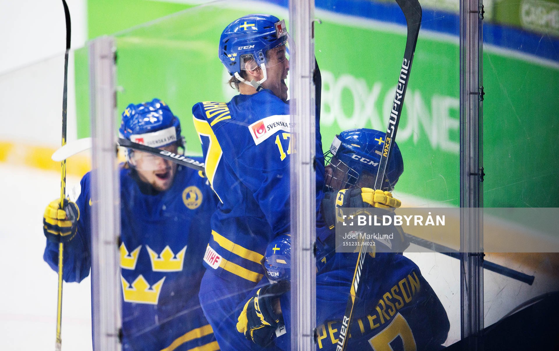 Sveriges Rasmus Asplund, Dmytro Timashov, Marcus Pettersson