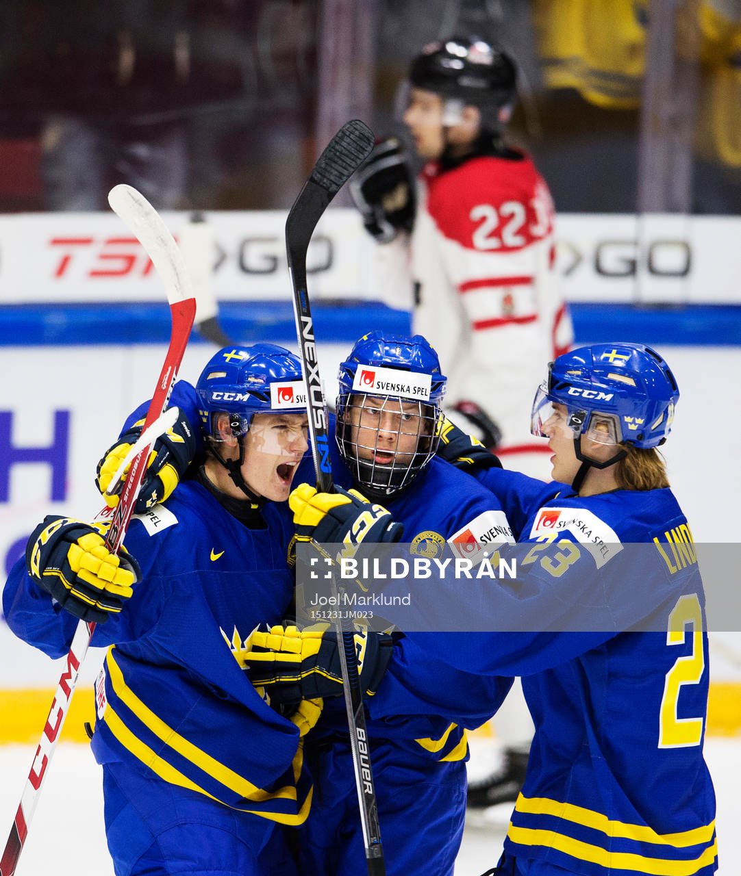 Sveriges Gustav Forsling, Alexander Nylander och Oskar