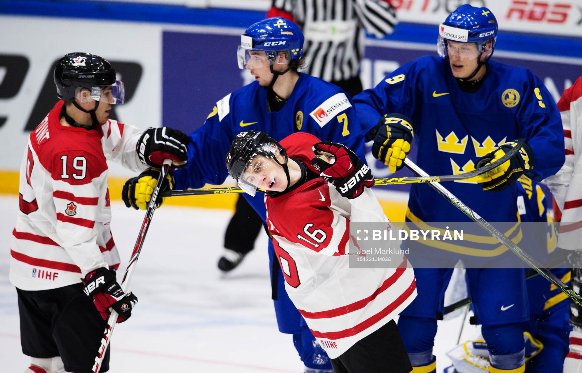 Kanadas Brayden Point och Mitch Marner och Sveriges Marcus