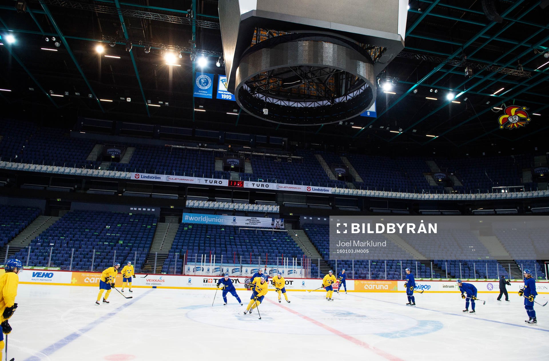 Sveriges lag tränar i Hartwall Arena