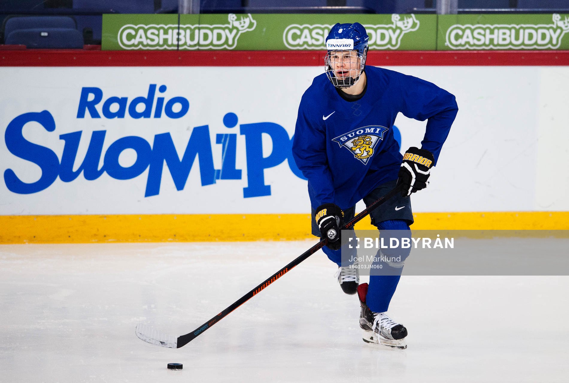 Jesse Puljujärvi på Finlands träning