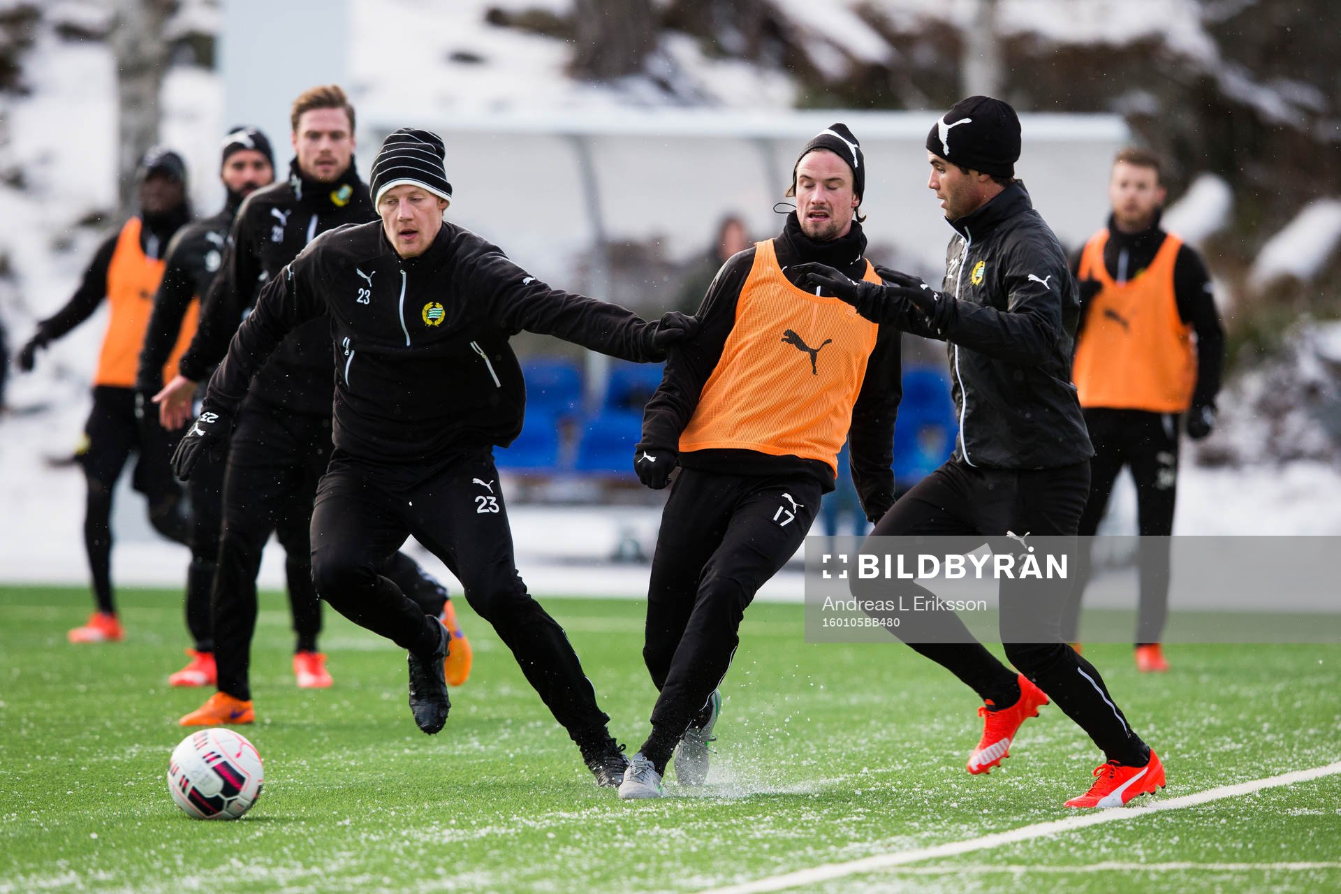 Hammarbys Lars Saetra, Linus Hallenius och Lars Fuhre