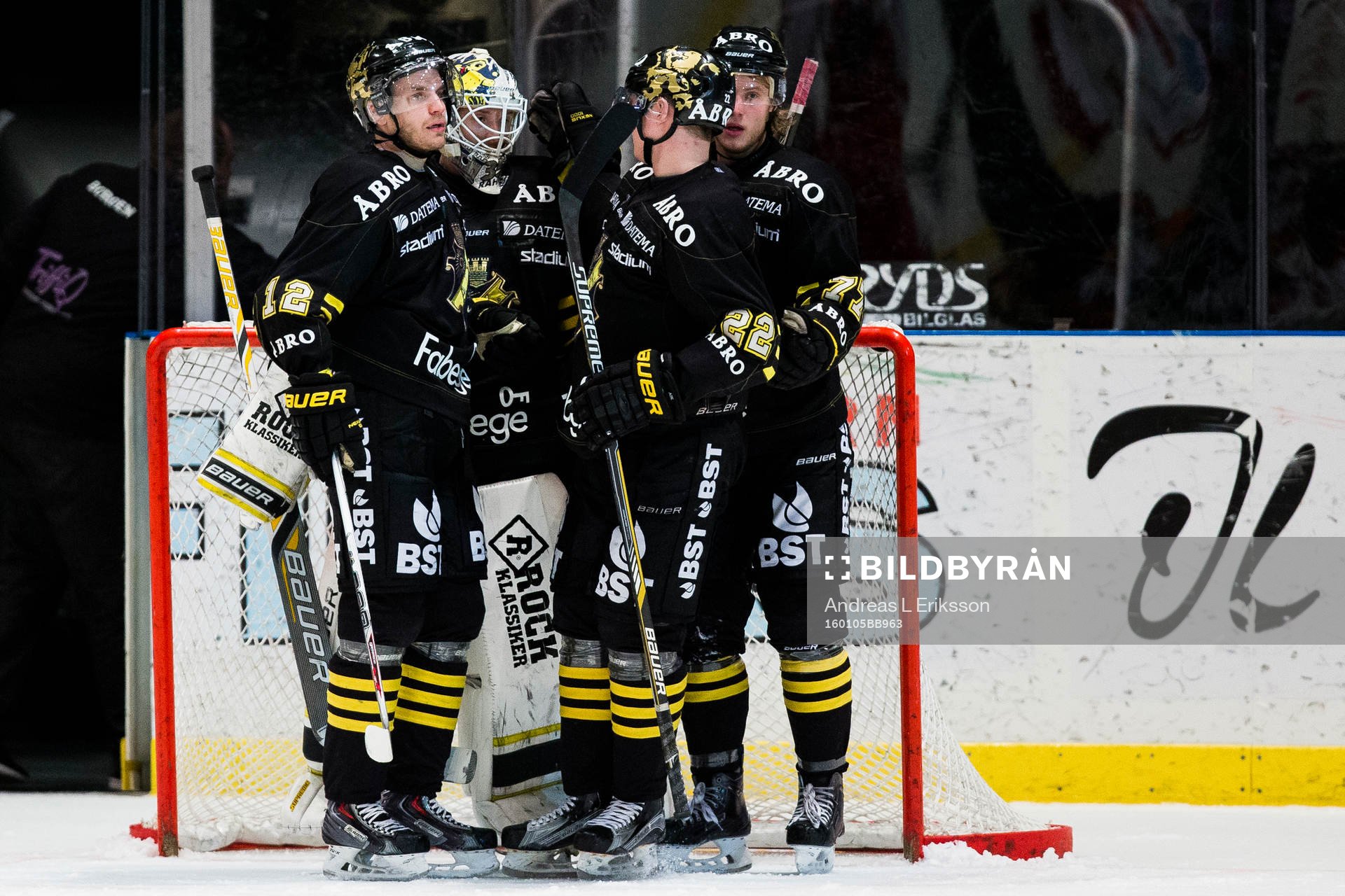 s Fredrik Hynning, målvakt Robin Rahm, Jonathan Léman och