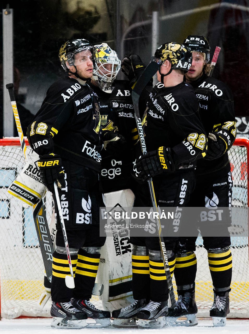 s Fredrik Hynning, målvakt Robin Rahm, Jonathan Léman och