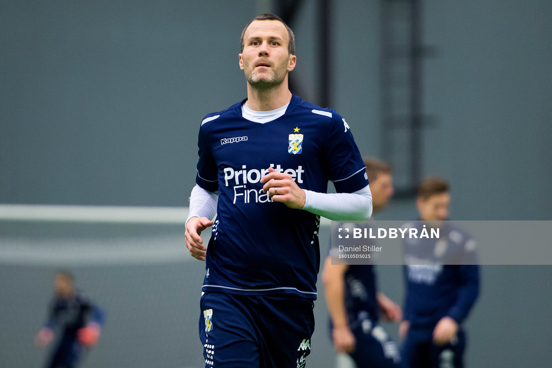 Hjalmar Jonsson under en träning med IFK Göteborg den 5 januari 2016 i Göteborg.
