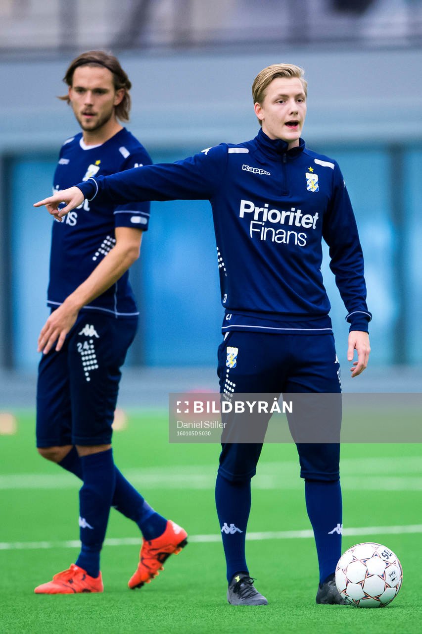 Billy Nordström under en träning med IFK Göteborg den 5 januari 2016 i Göteborg.