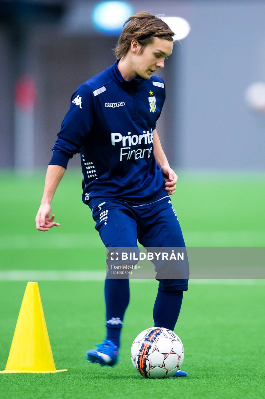 Patrik Karlsson Lagemyr under en träning med IFK Göteborg den 5 januari 2016 i Göteborg.