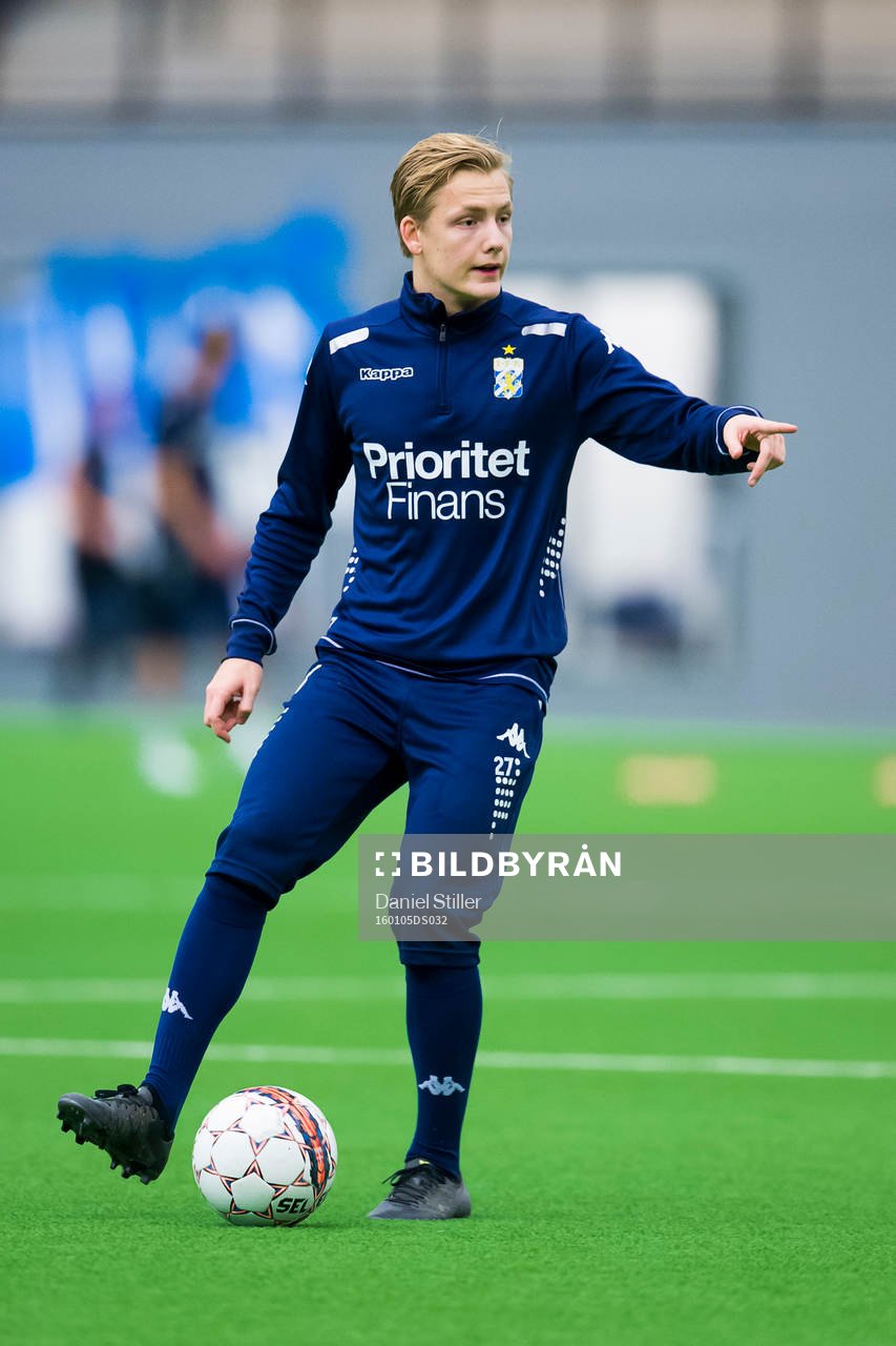Billy Nordström under en träning med IFK Göteborg den 5 januari 2016 i Göteborg.