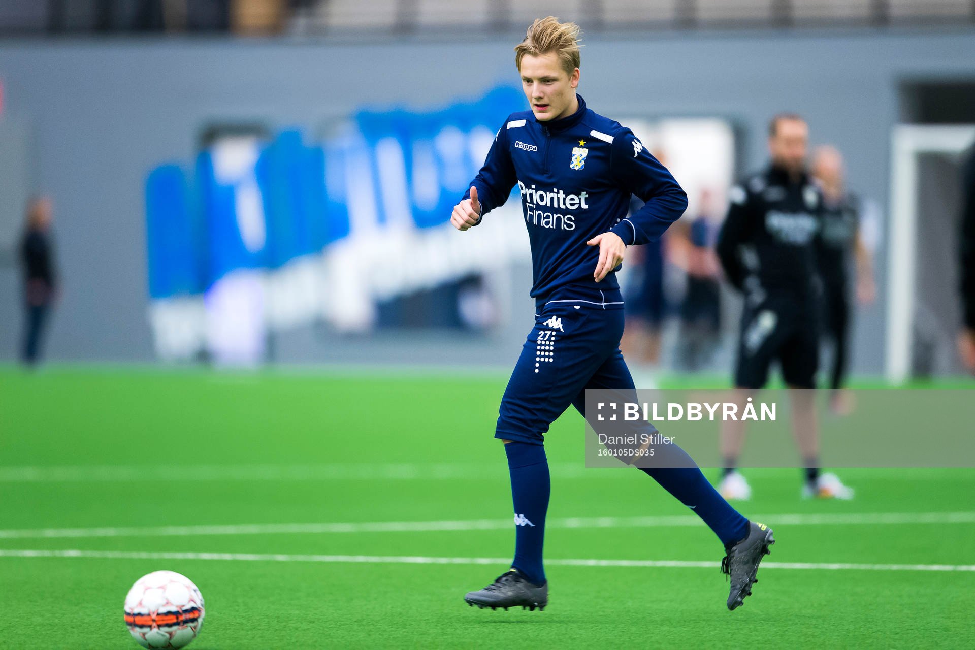 Billy Nordström under en träning med IFK Göteborg den 5 januari 2016 i Göteborg.
