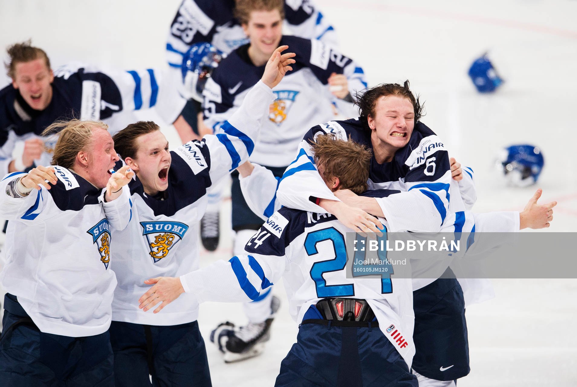 Finlands Patrik Laine, Sami Niku, Kasperi Kapanen och Joni