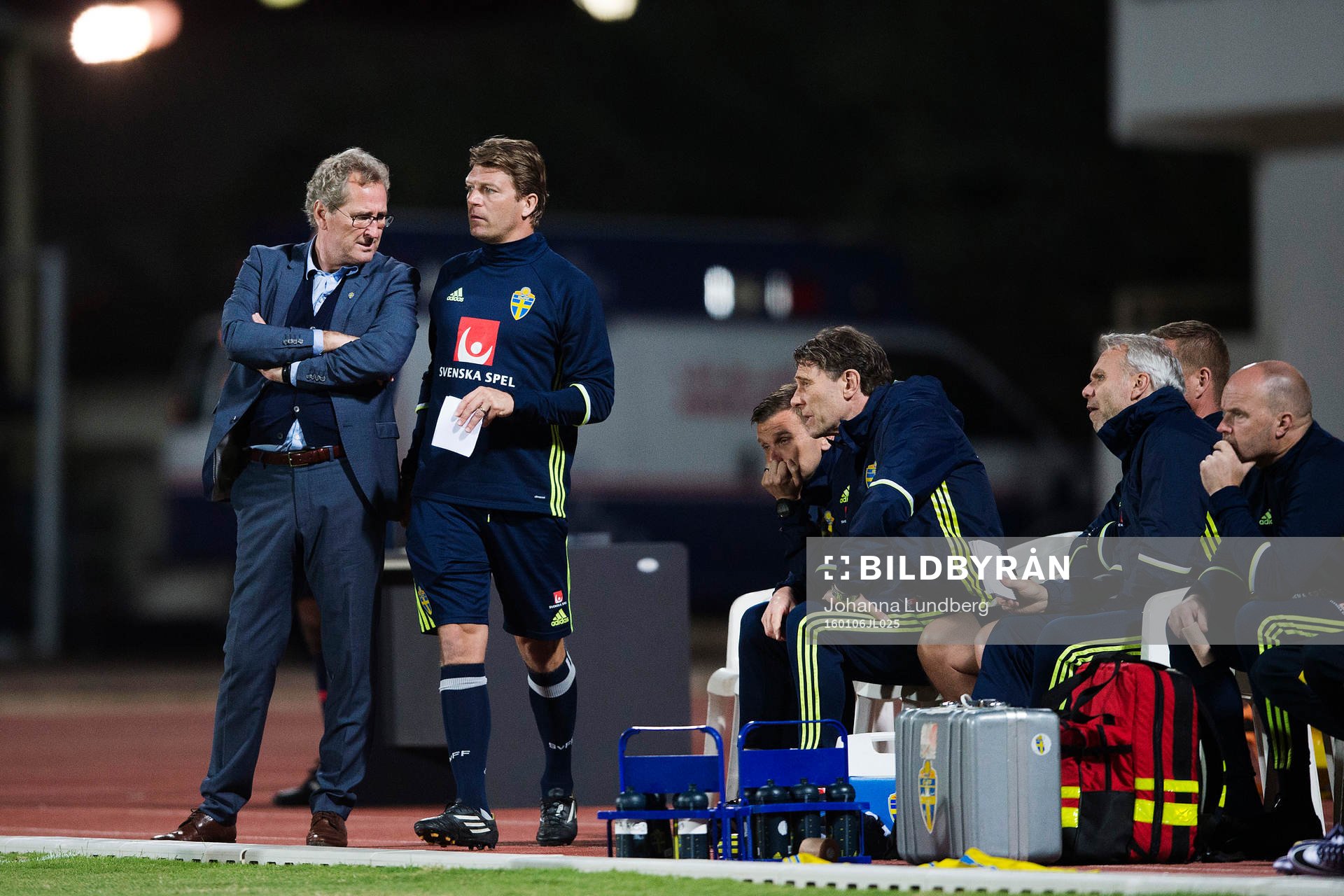 Sveriges förbundskapten Erik Hamrén och player manager