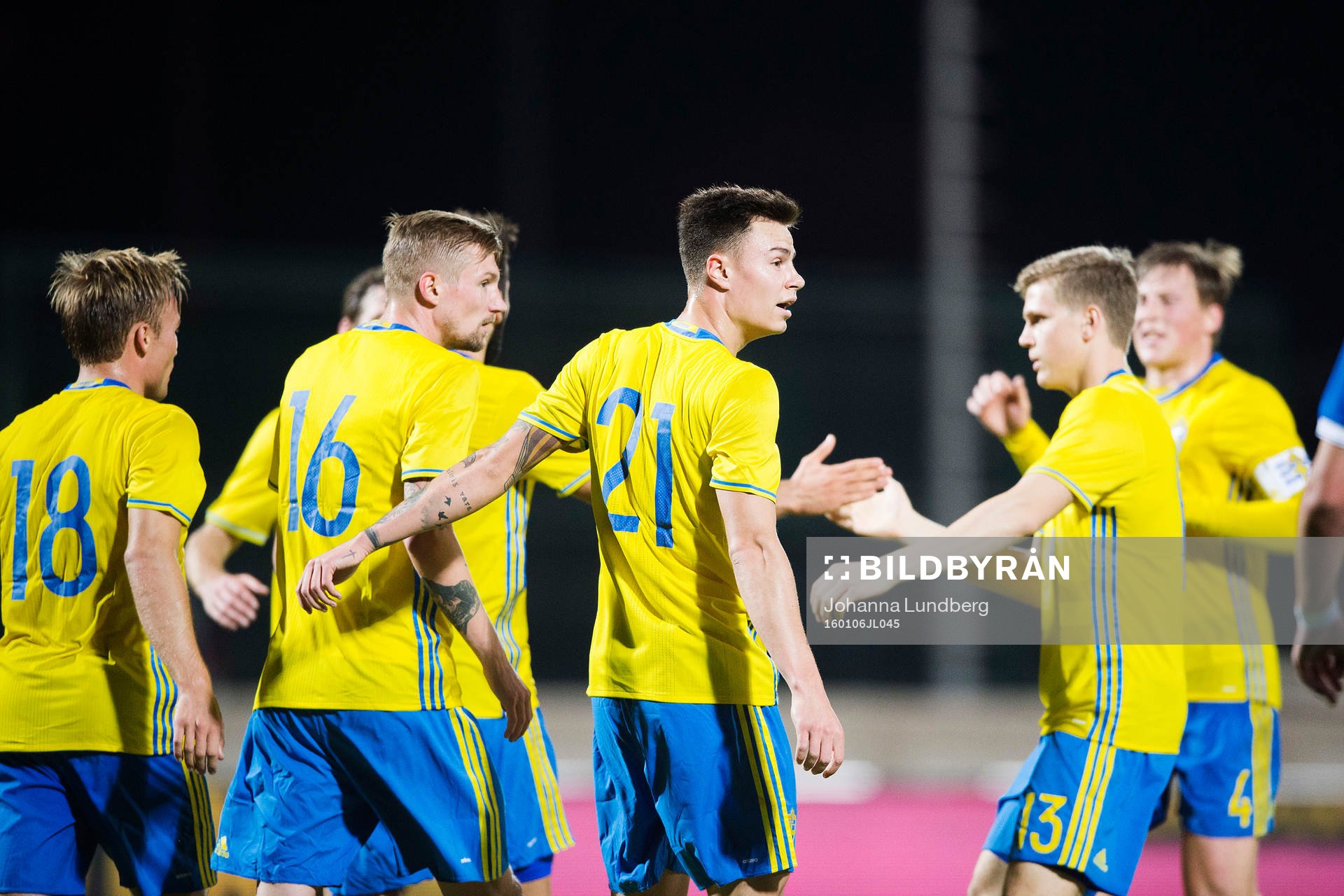Sveriges Nicklas Bärkroth, Sebastian Eriksson, Melker