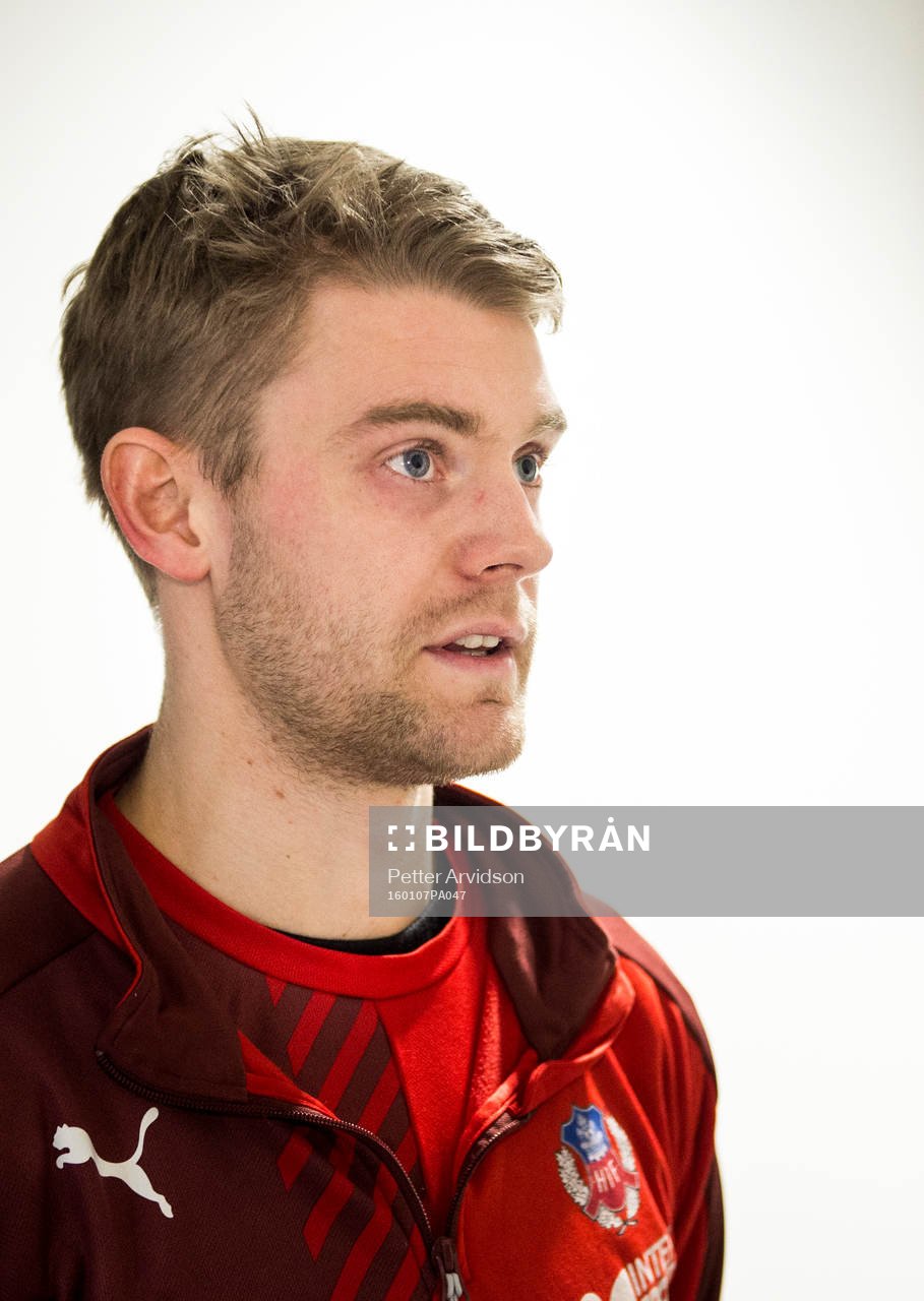 Helsingborgs Viktor Ljung efter en träning med Helsingborg den 7 januari 2016 i Helsingborg.