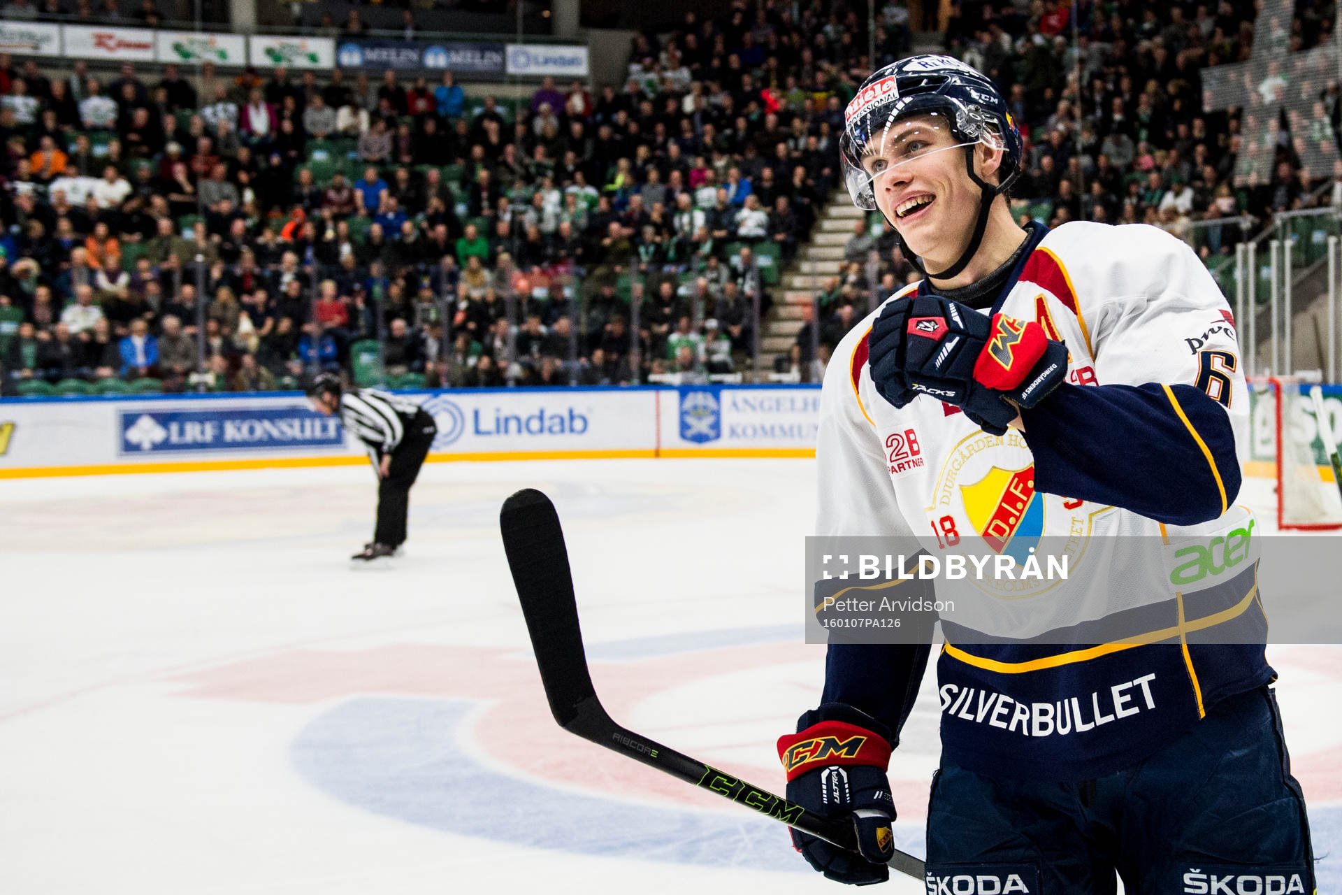 Djurgårdens Andreas Englund jublar