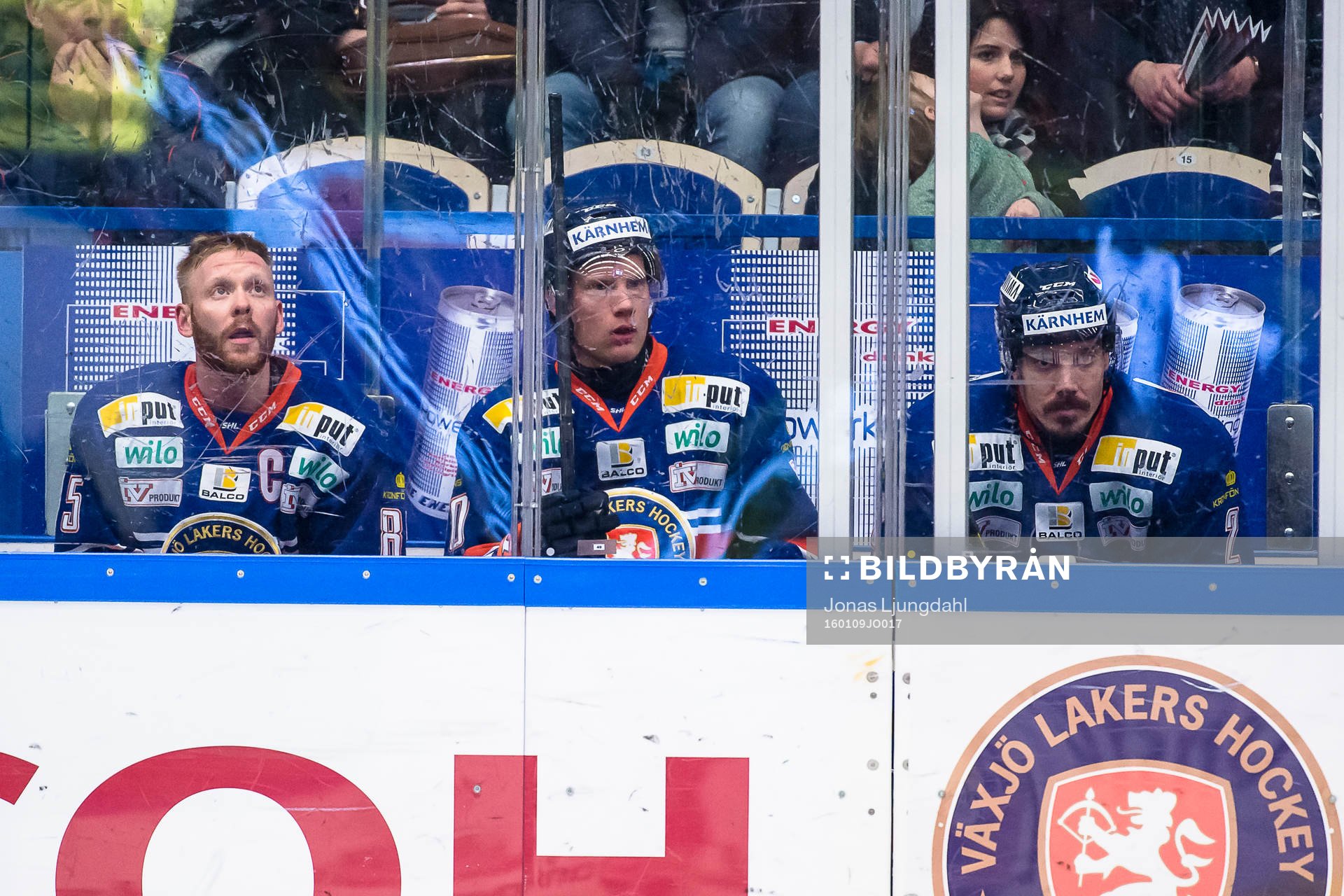 Växjös Liam Reddox, Richard Gynge och Teemu Laakso i