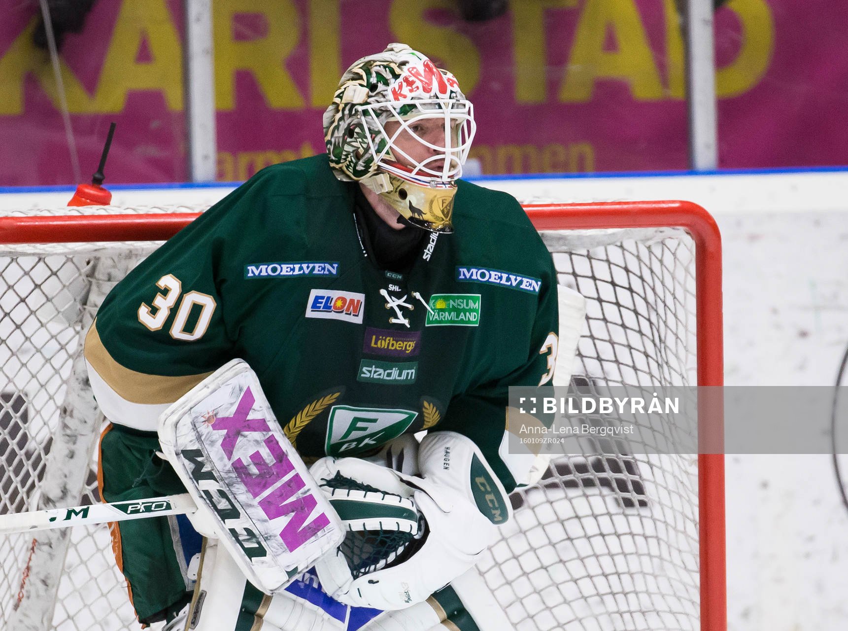 Färjestads målvakt Lars Haugen
