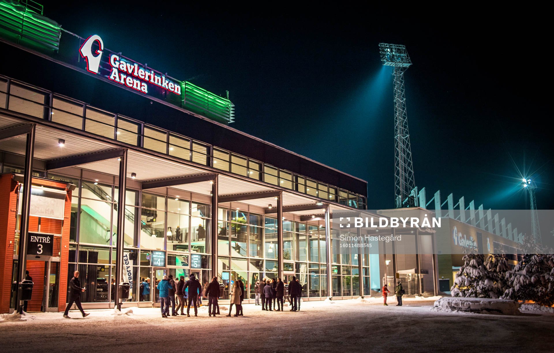 Entrén till Gavlerinken Arena före ishockeymatchen i SHL