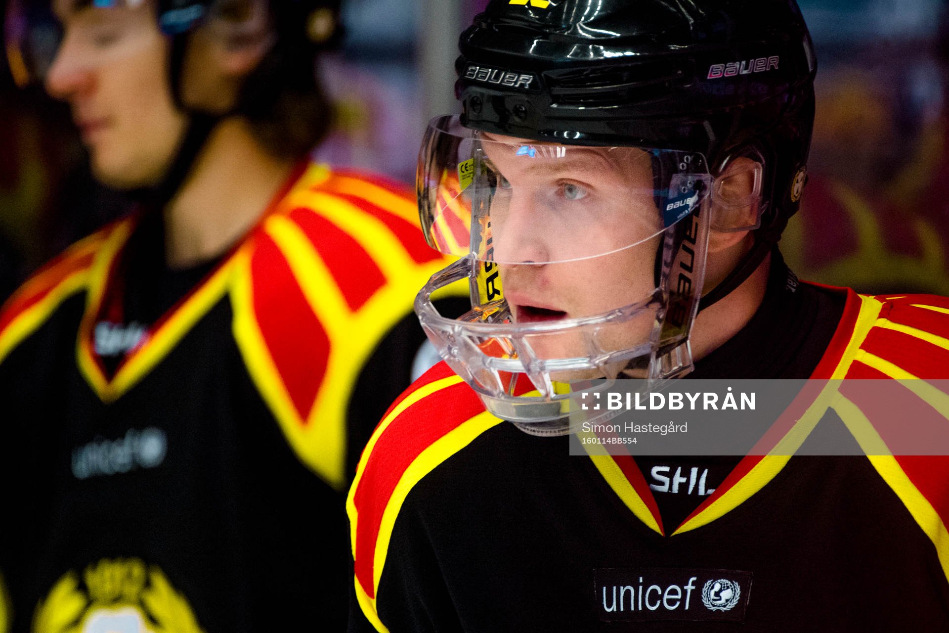 Brynäs Petr Vrana före ishockeymatchen i SHL mellan