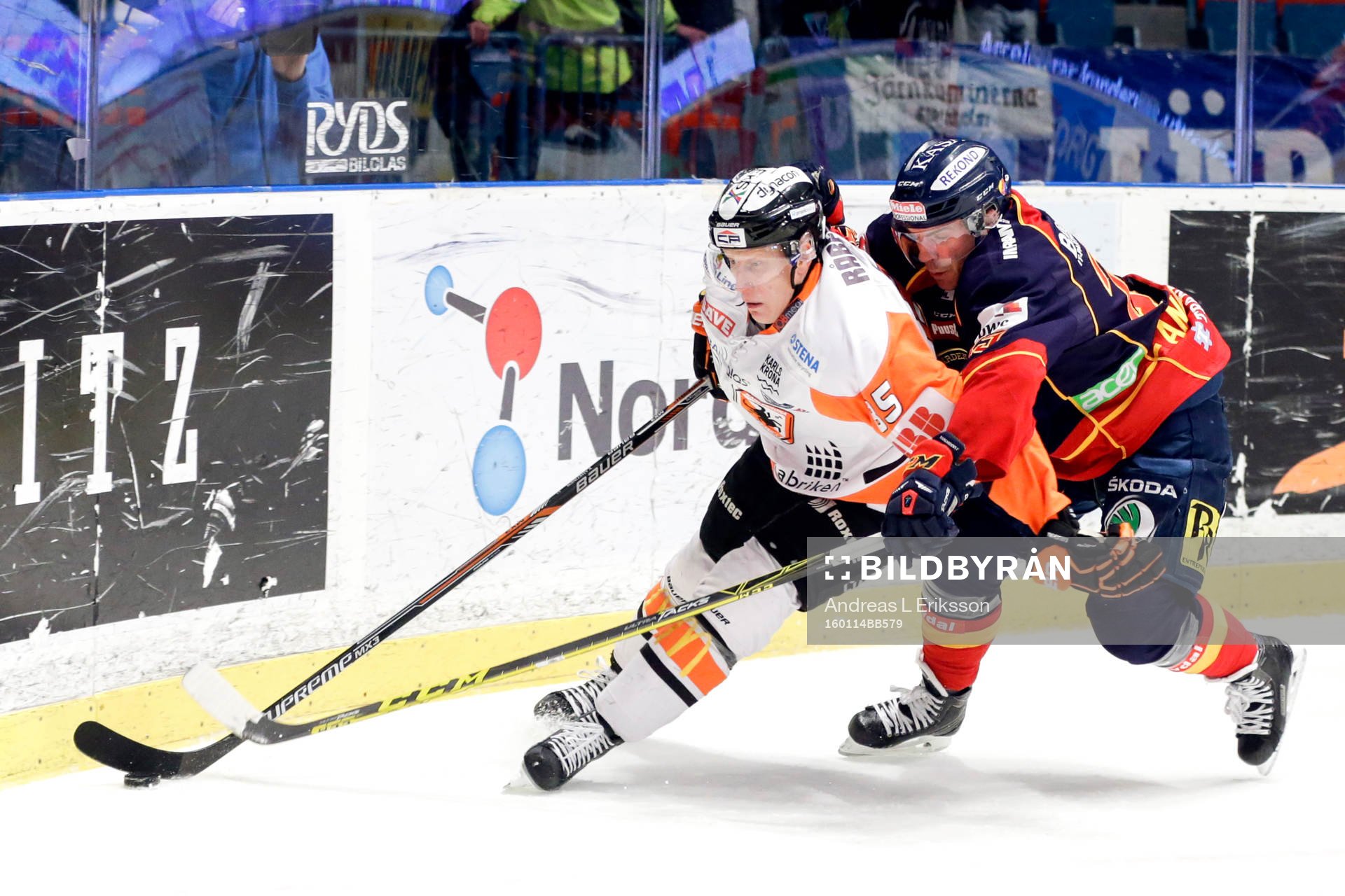 Karlskronas Toni Kähkönen och Djurgårdens Matt Anderson