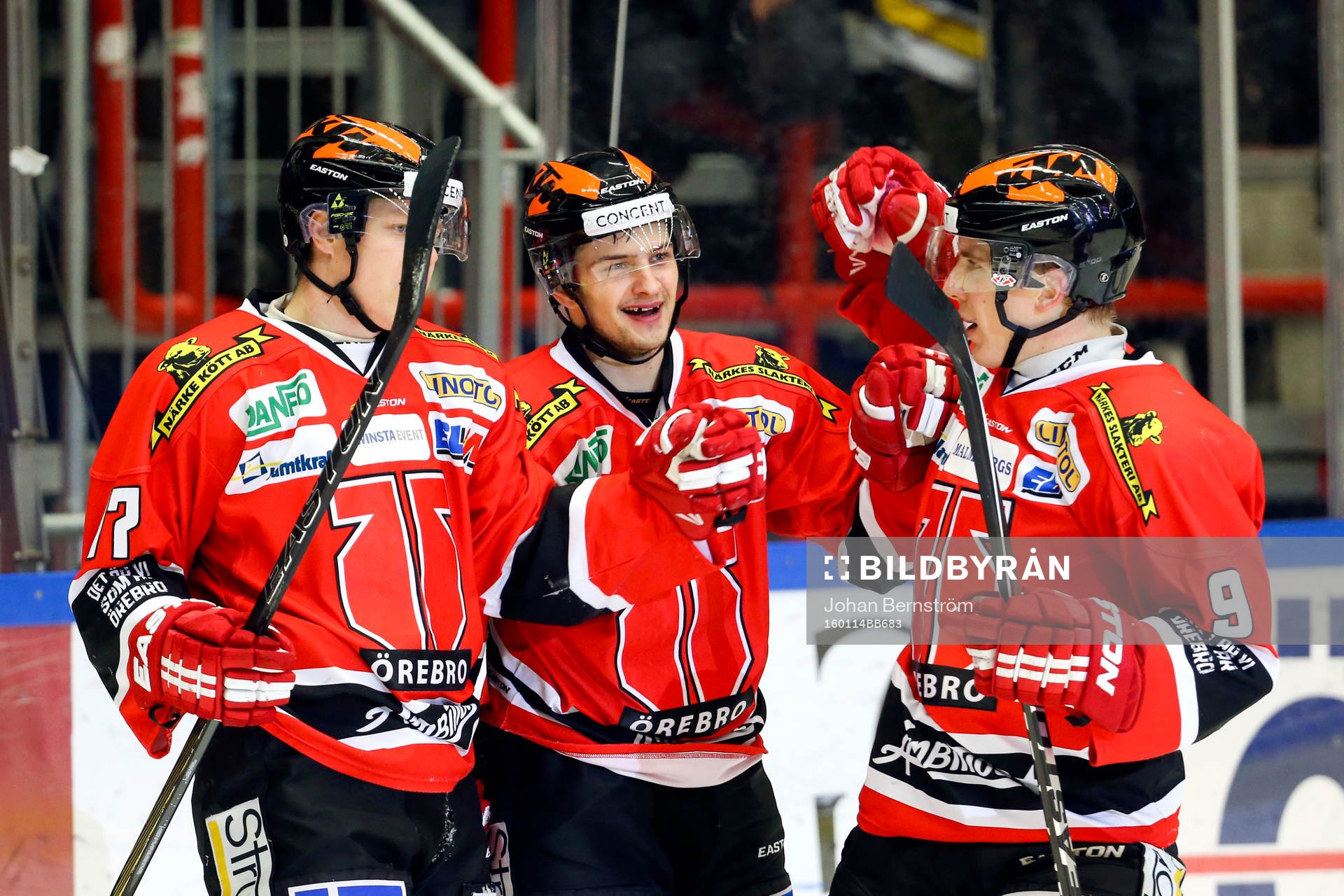 Örebros Libor Hudacek, Daniel Viksten och Joonas Jalvanti