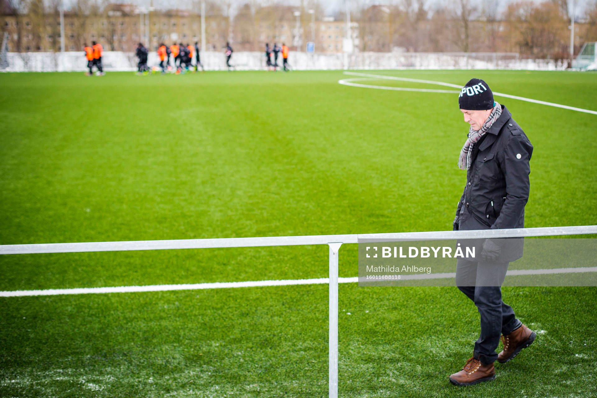 Mikael Hjelte ordförande i Landskrona BoIS fotbollsutskott under Landskrona BoIS fotbollsträning den 16 januari i Landskrona.