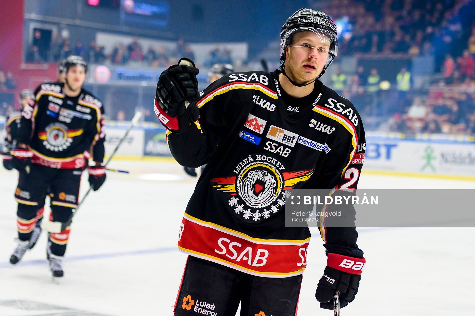 Luleås Lucas Wallmark jublar