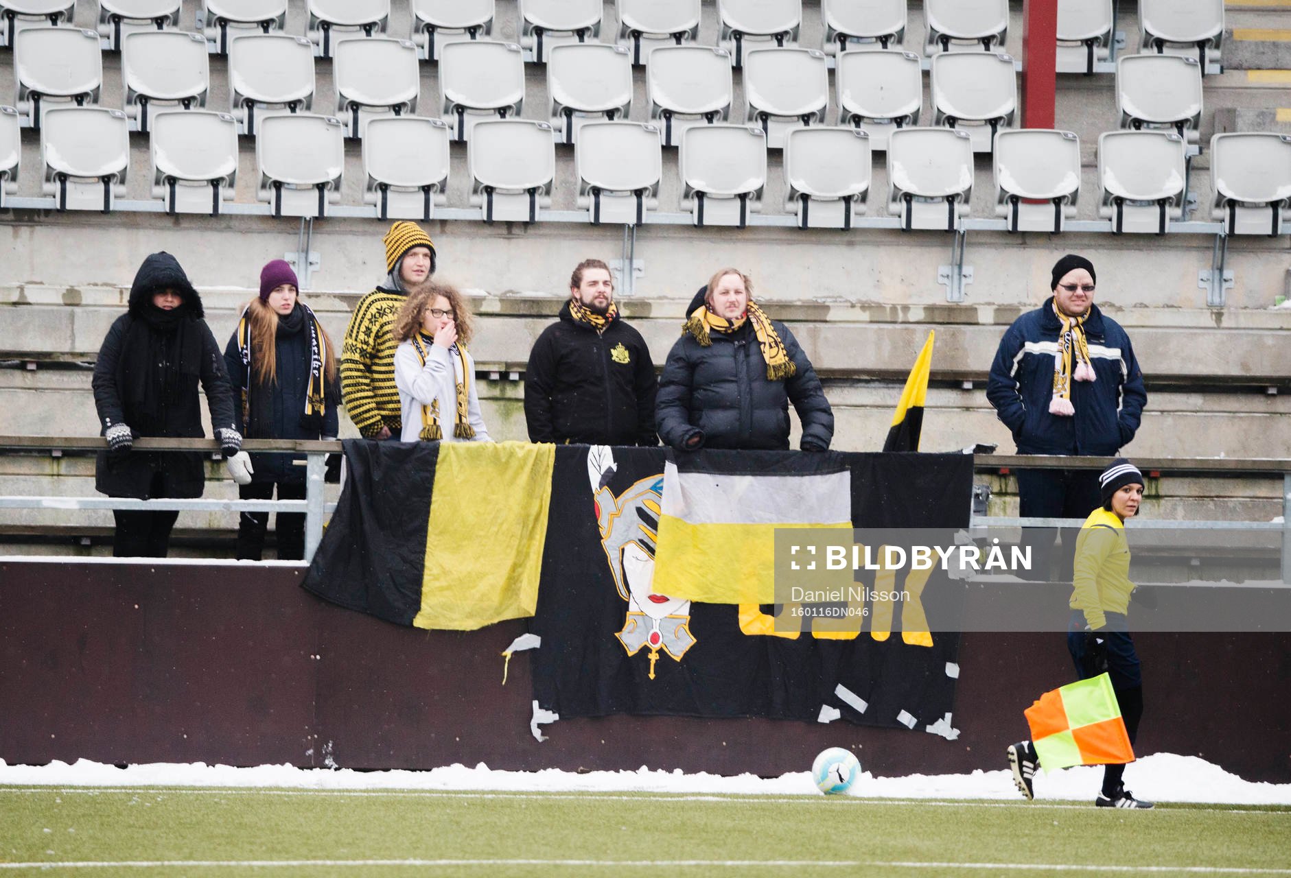 En tapper skara norska fans från Lilleström på läkaren