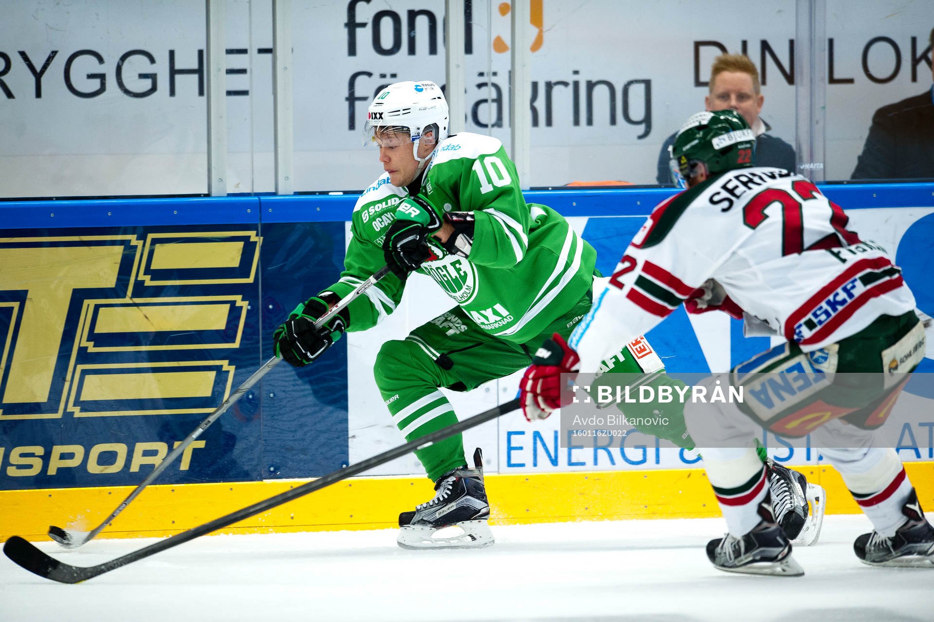 Rögles Viktor Lindgren och Frölundas Robin Figren
