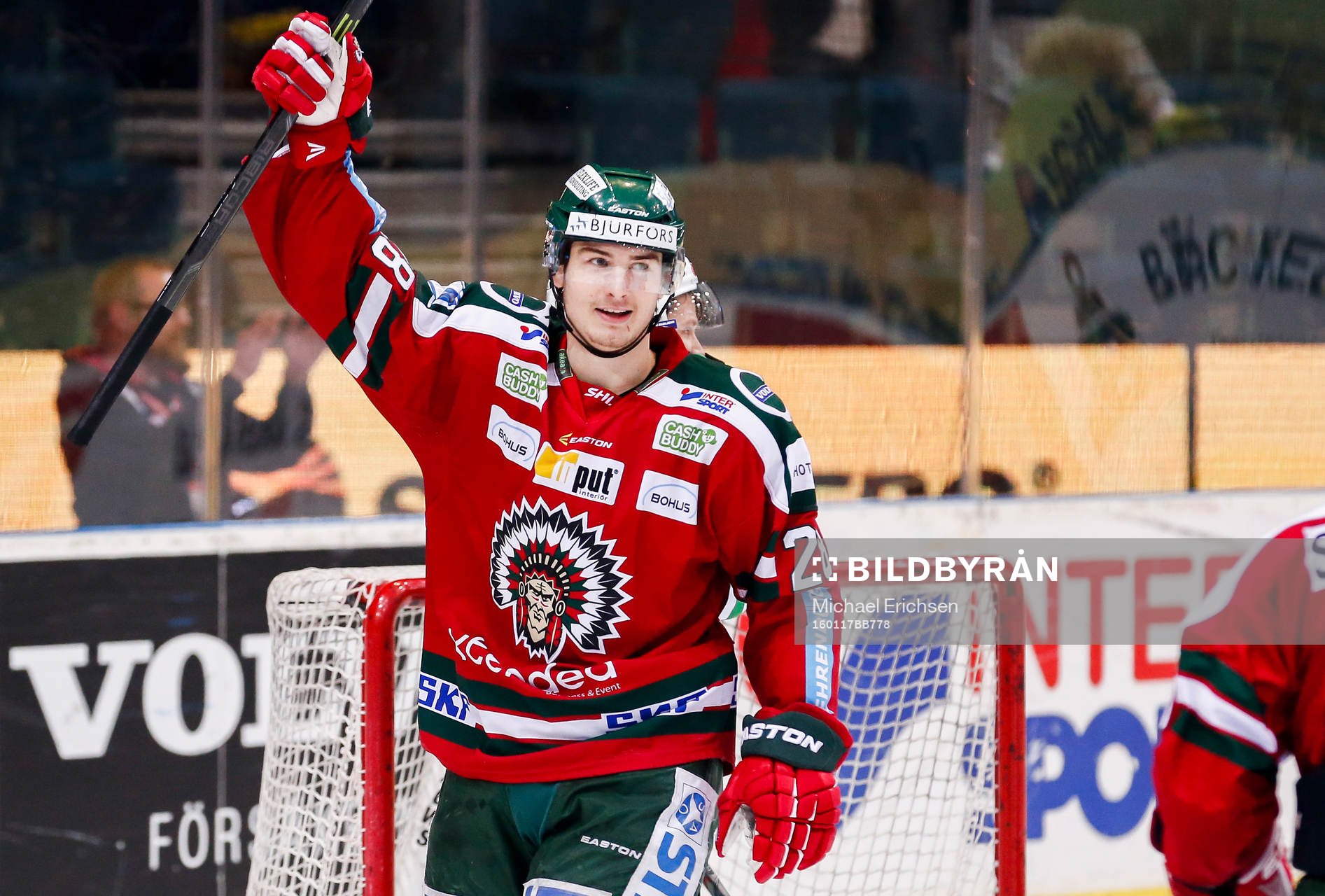 Frölundas Johan Sundström jublar