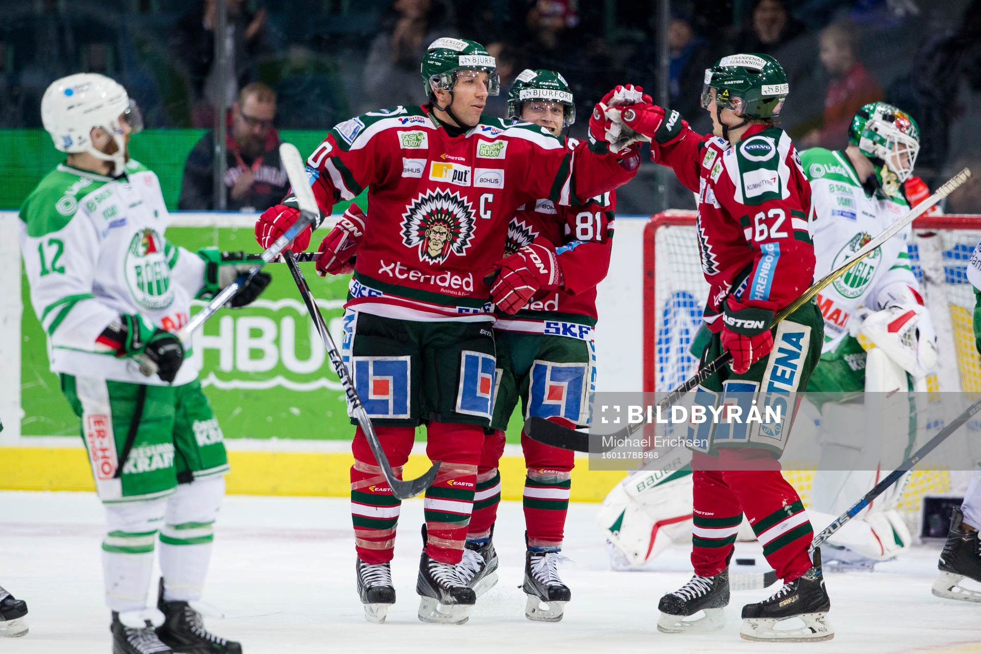 Frölundas Joel Lundqvist, Ryan Lasch och Artturi Lehkonen