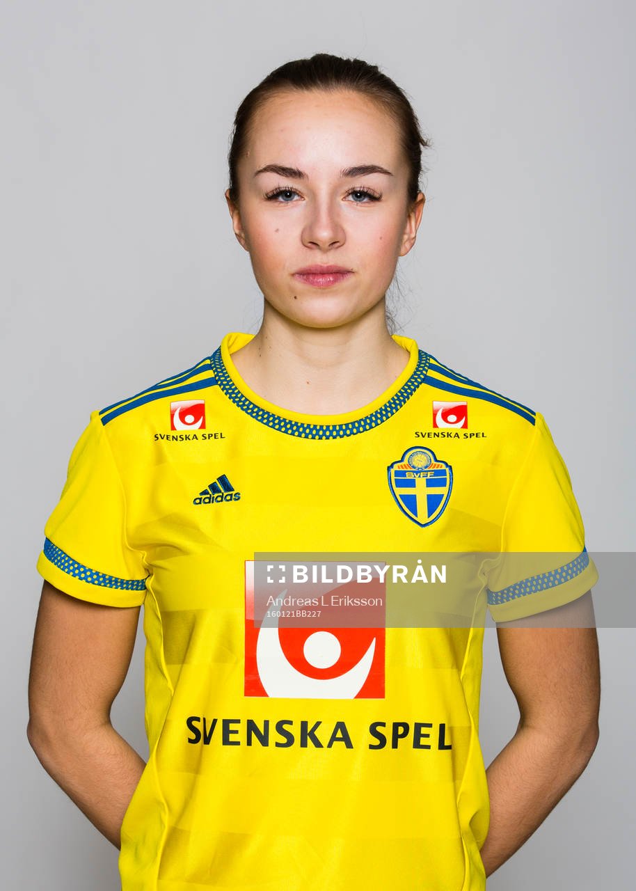 Maja Norrhamn i F19/U20-landslaget
