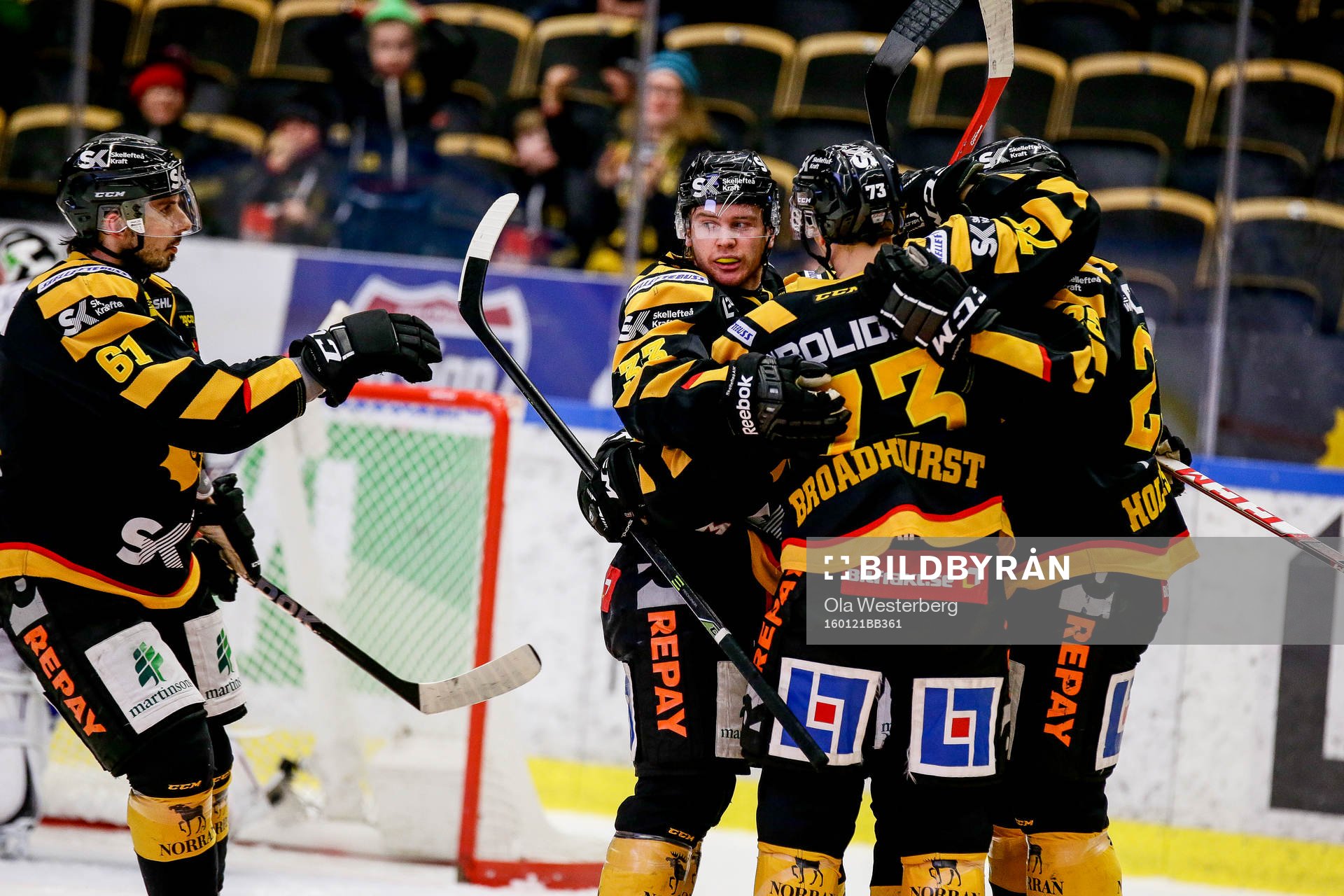 Skellefteås Sebastian Olsson, Terry Broadhurst, Fredrik