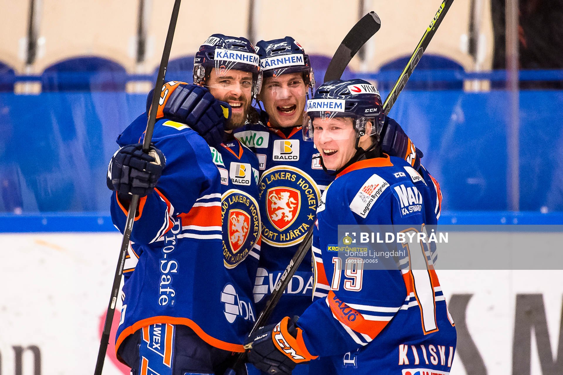 Växjös Ville Leino, Tuomas Kiiskinen och Calle Rosén