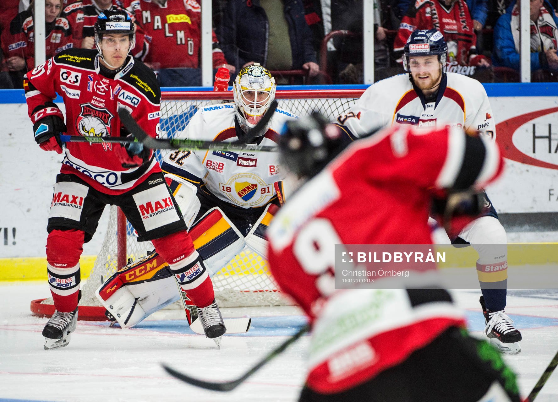 Malmö Redhawks Frederik Storm och Björn Svensson mot