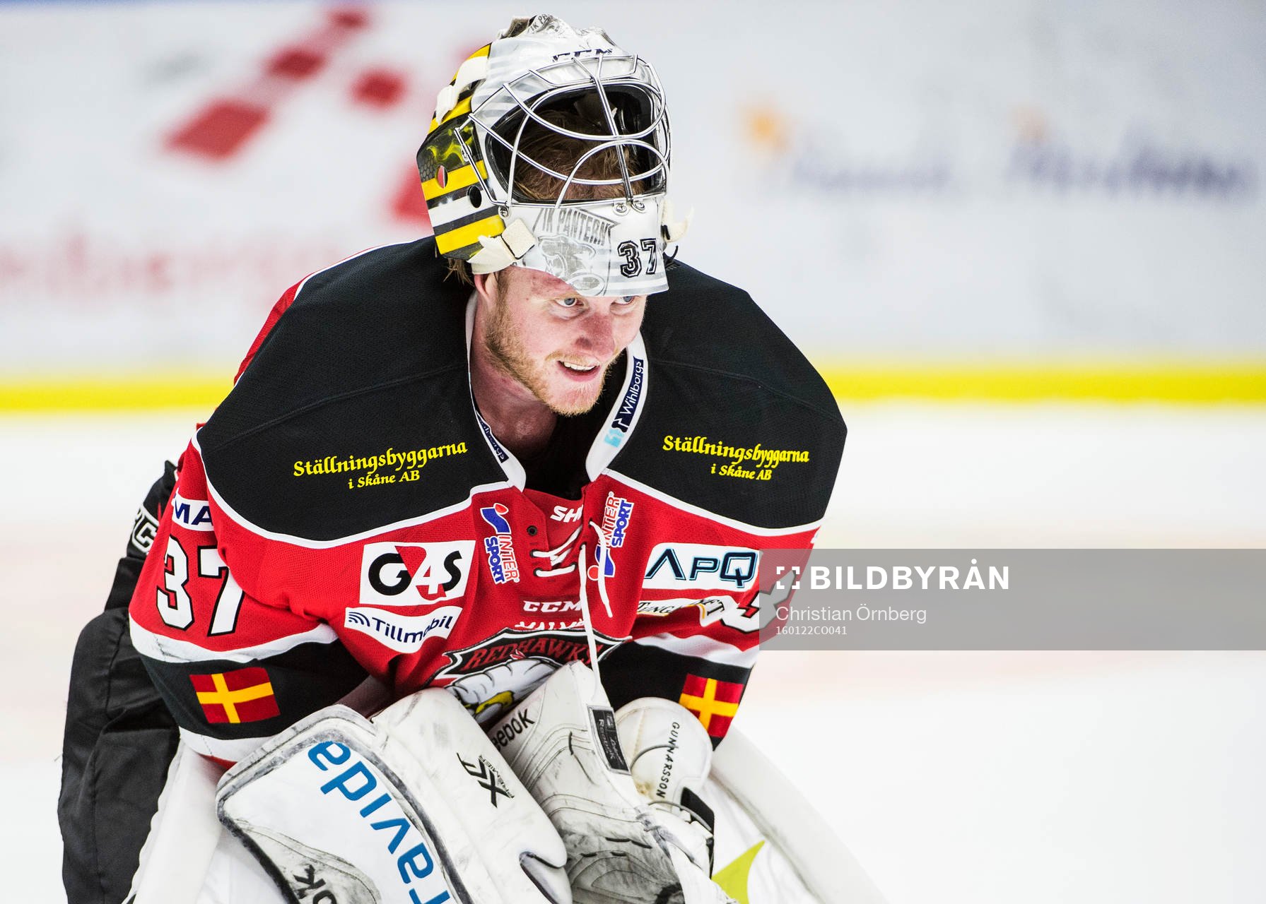 Malmö Redhawks målvakt Jonas Gunnarsson deppar