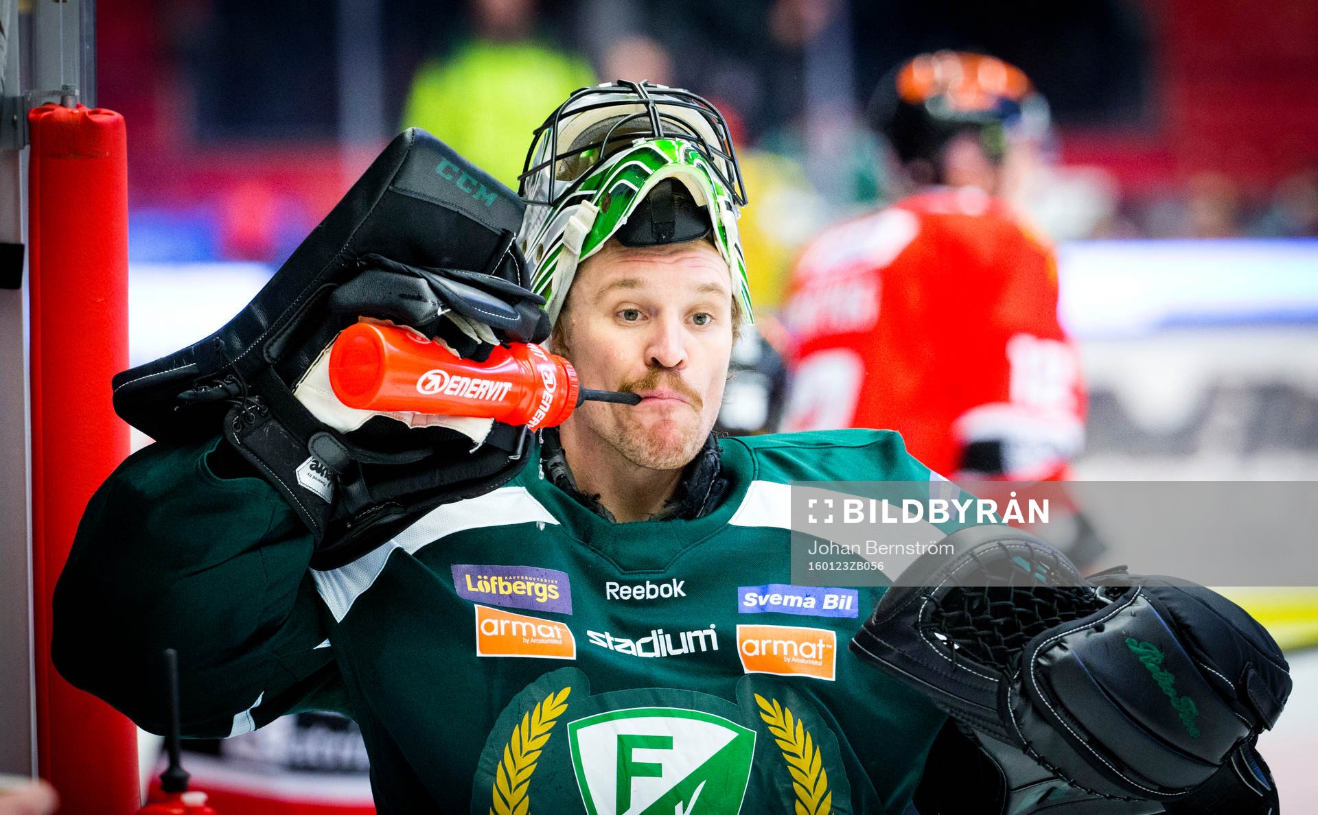 Färjestads målvakt Justin Pogge