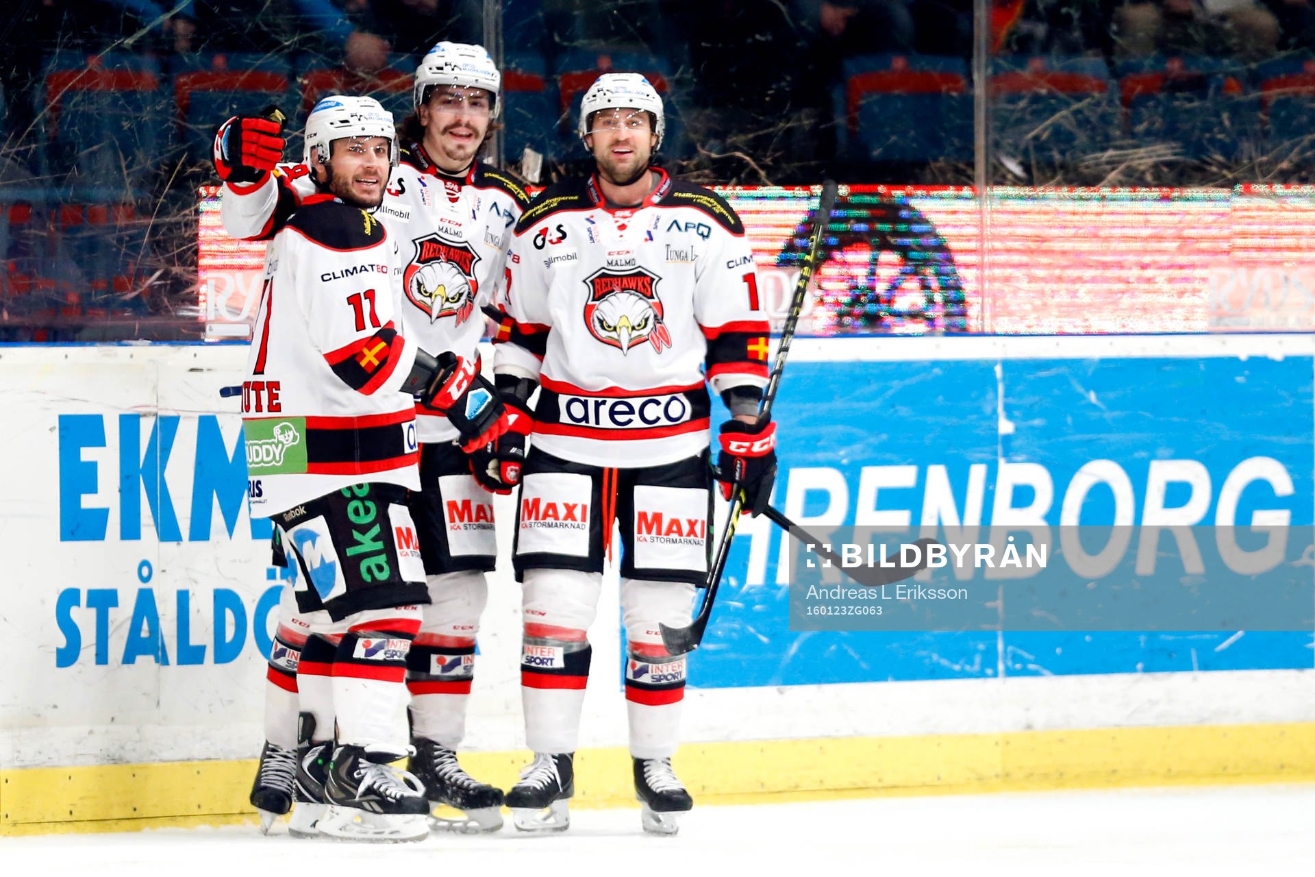 Malmö Redhawks Joey Tenute jublar
