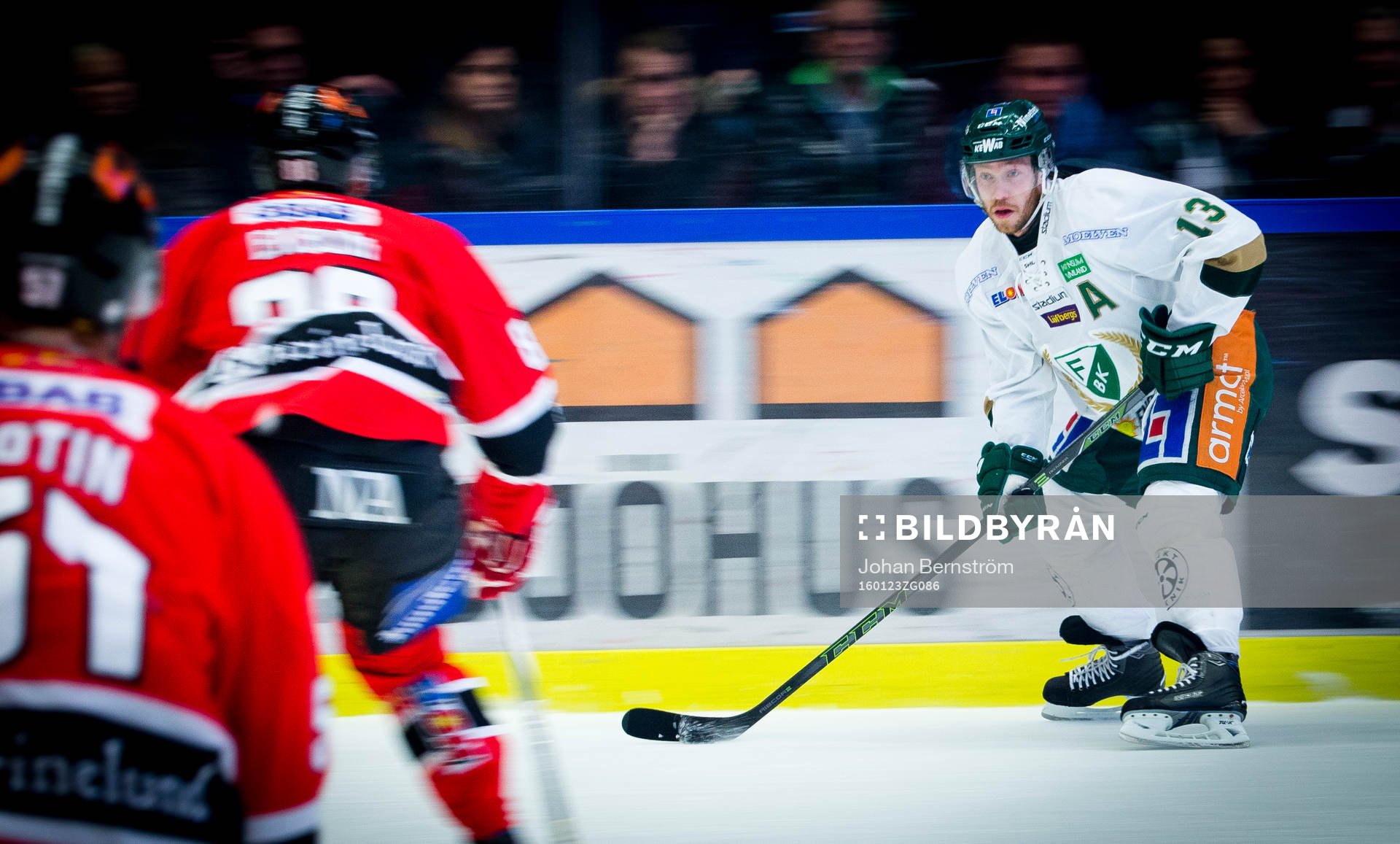 Panorering på Färjestads Linus Persson