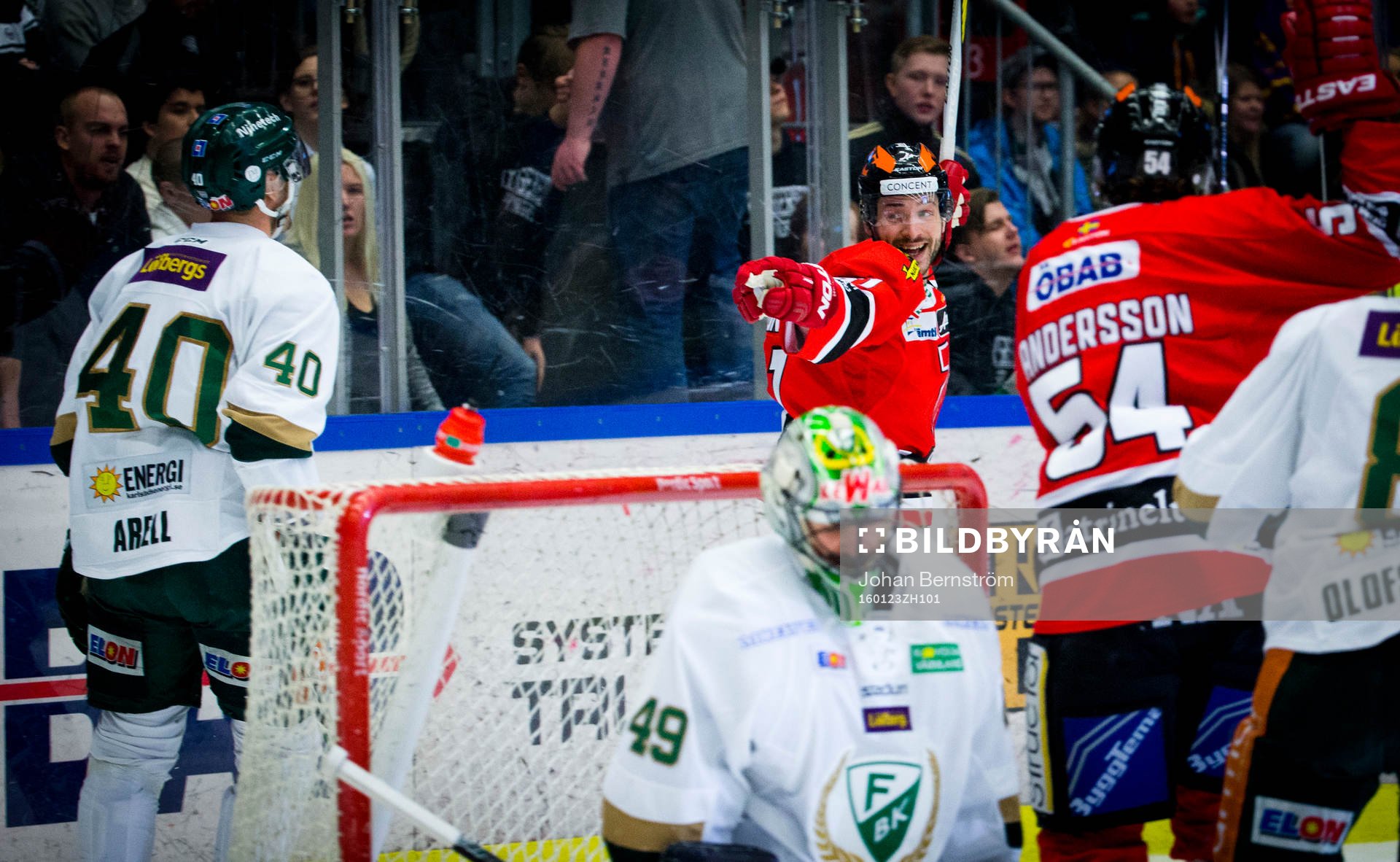 Örebros Justin Hodgman jublar