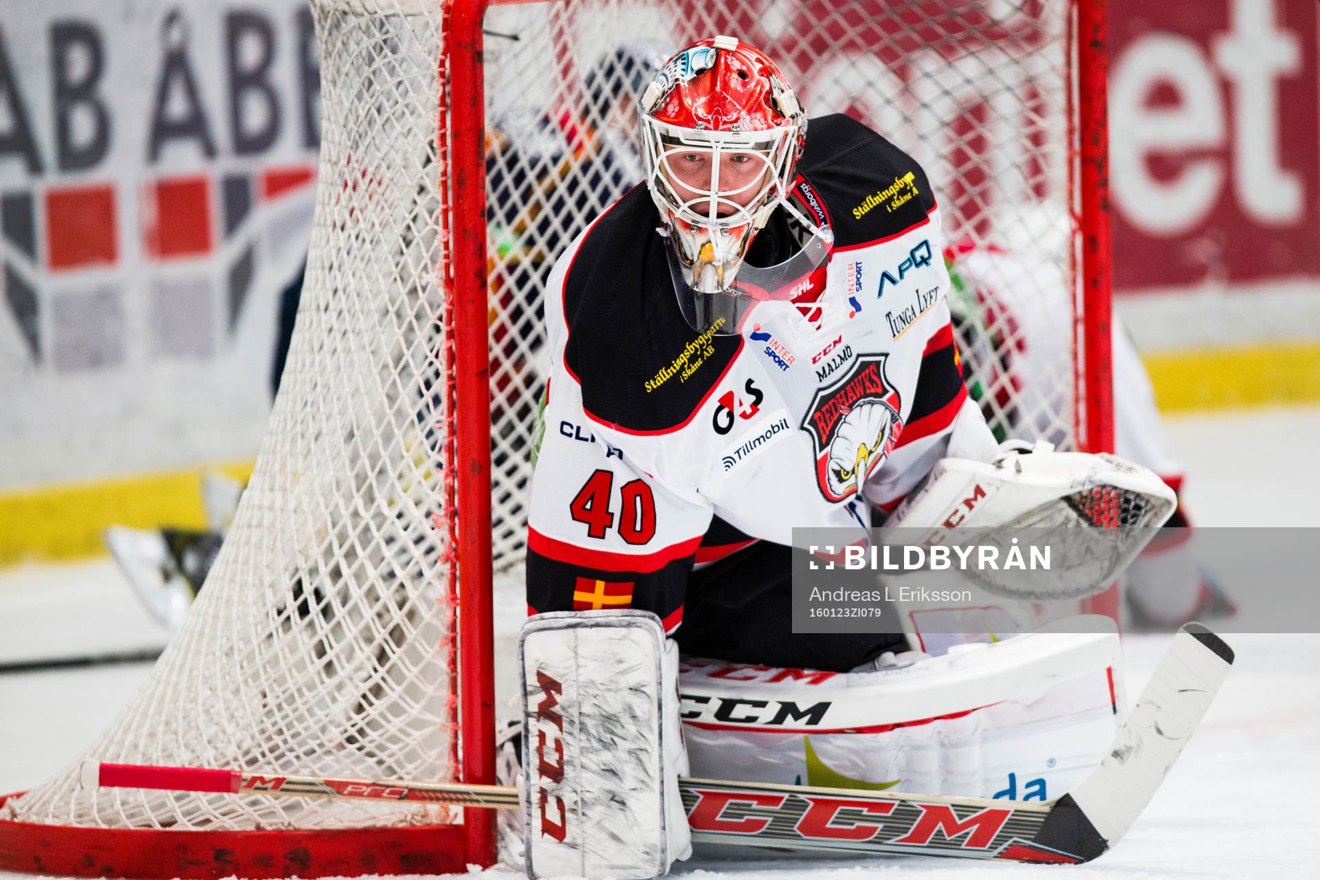 Malmö Redhawks målvakt Pontus Sjögren