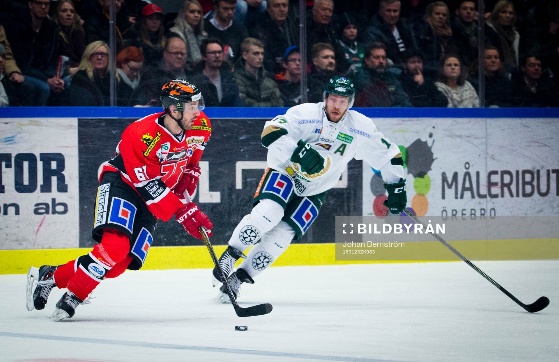 Örebros Justin Hodgman och Färjestads Linus Persson