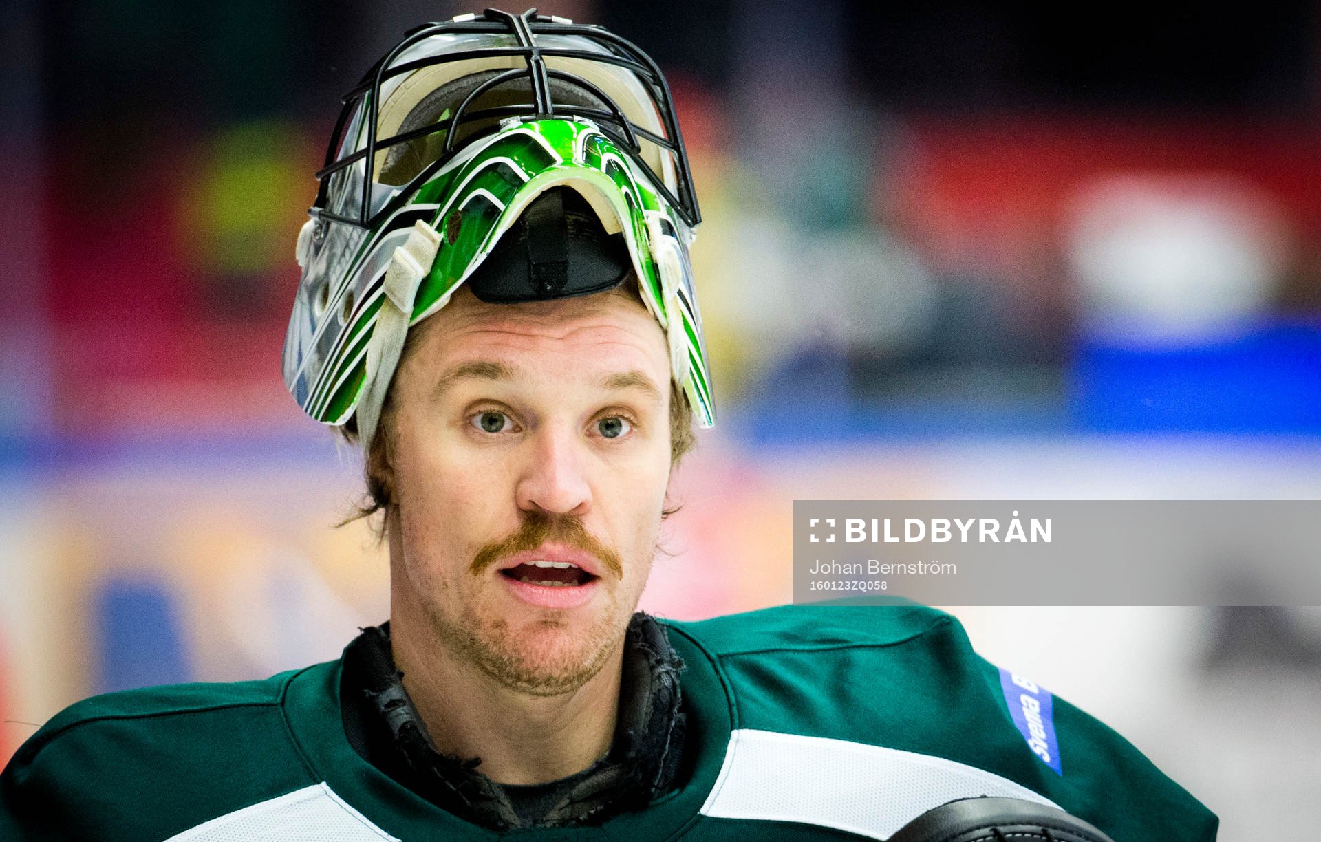 Färjestads målvakt Justin Pogge