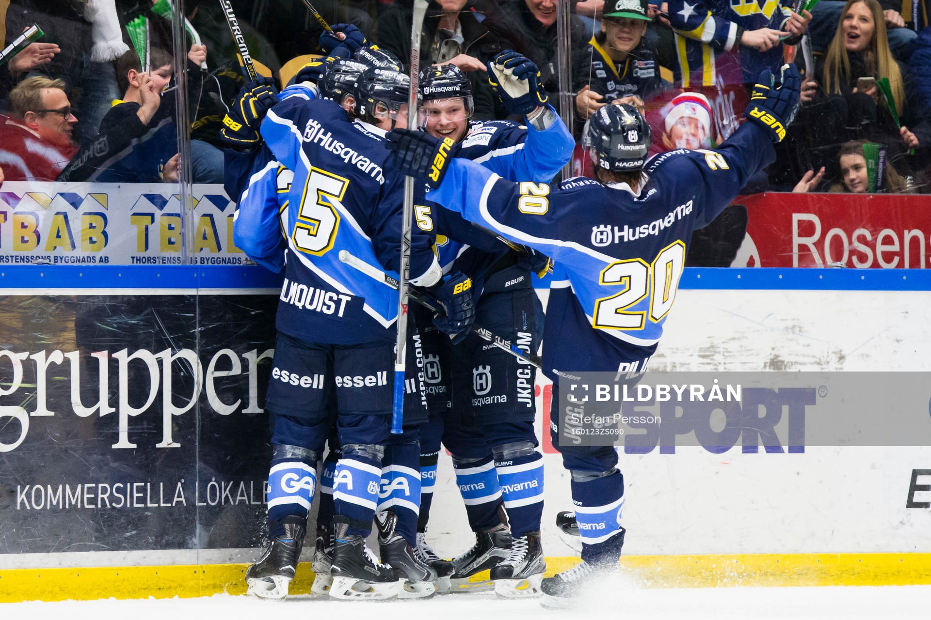 s Adam Almquist, Oscar Sundh, Erik Andersson och Lawrence