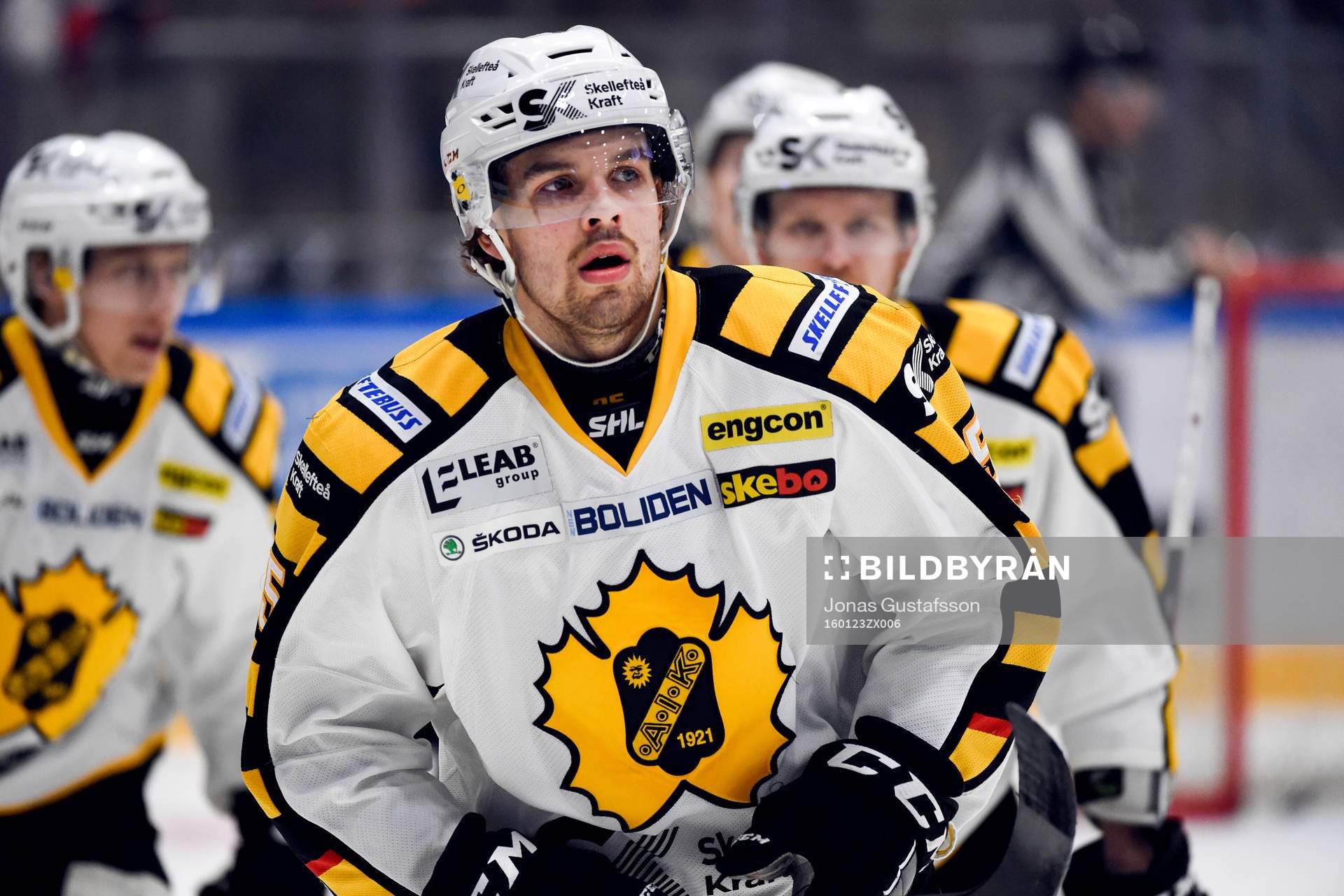Skellefteås Axel Holmström jublar