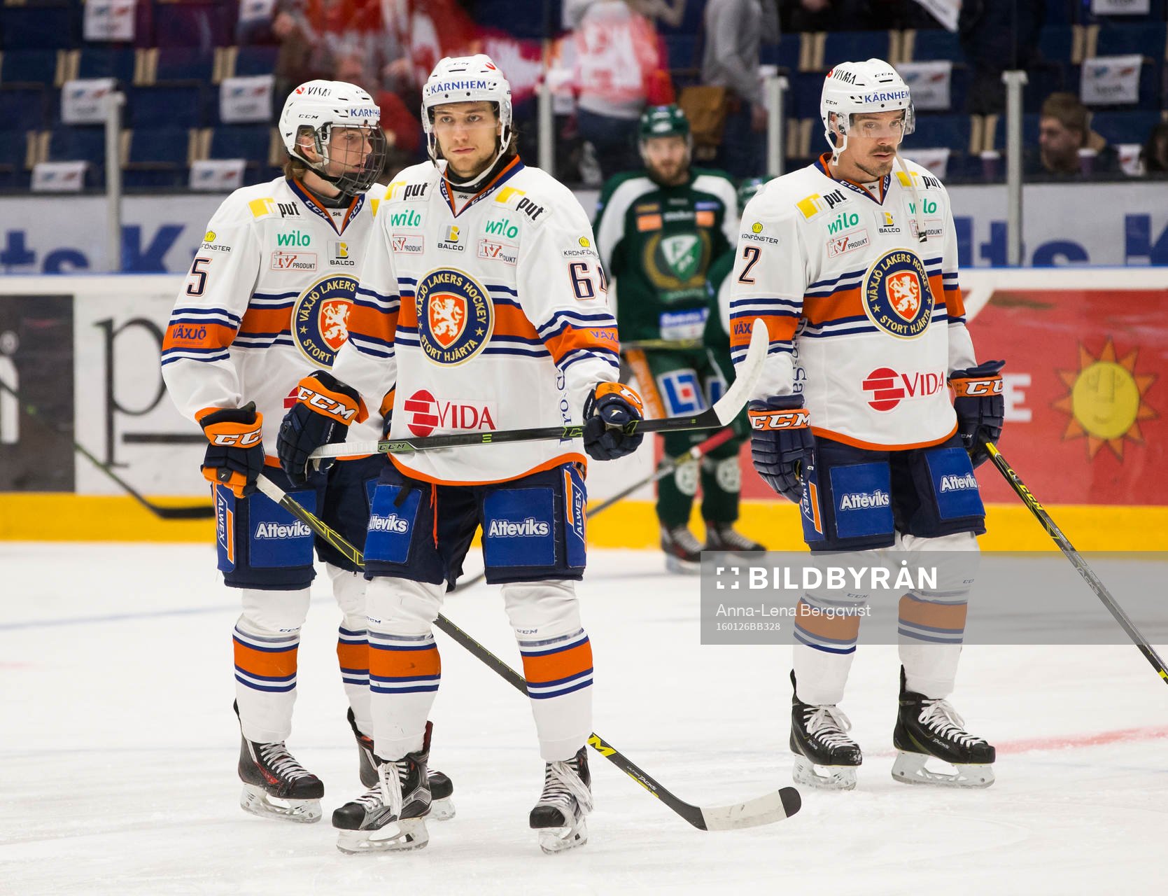 Växjös Linus Högberg, Växjös Eric Martinsson och Teemu