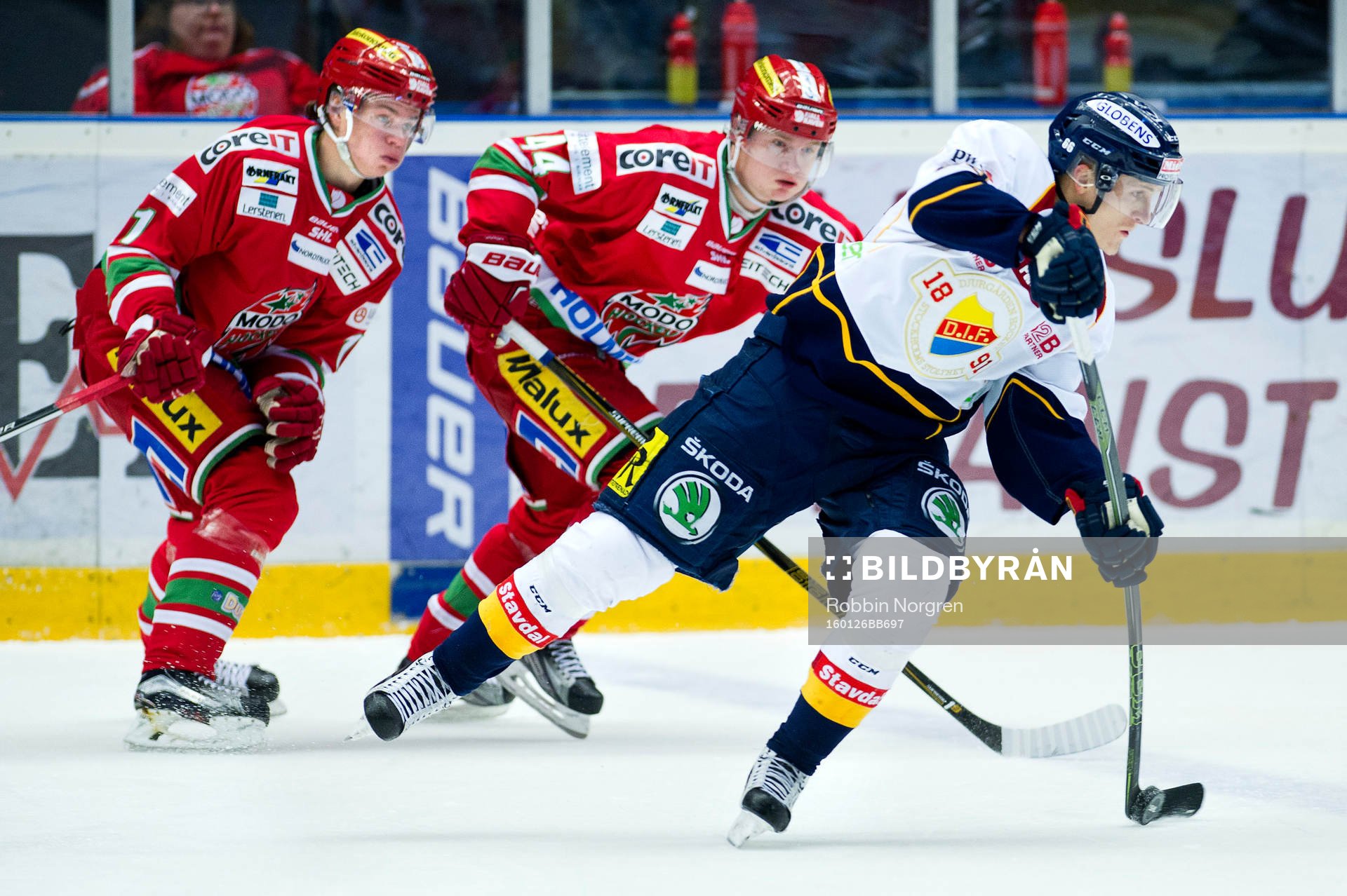 Modos Victor Olofsson, Carl Grundström och Djurgårdens