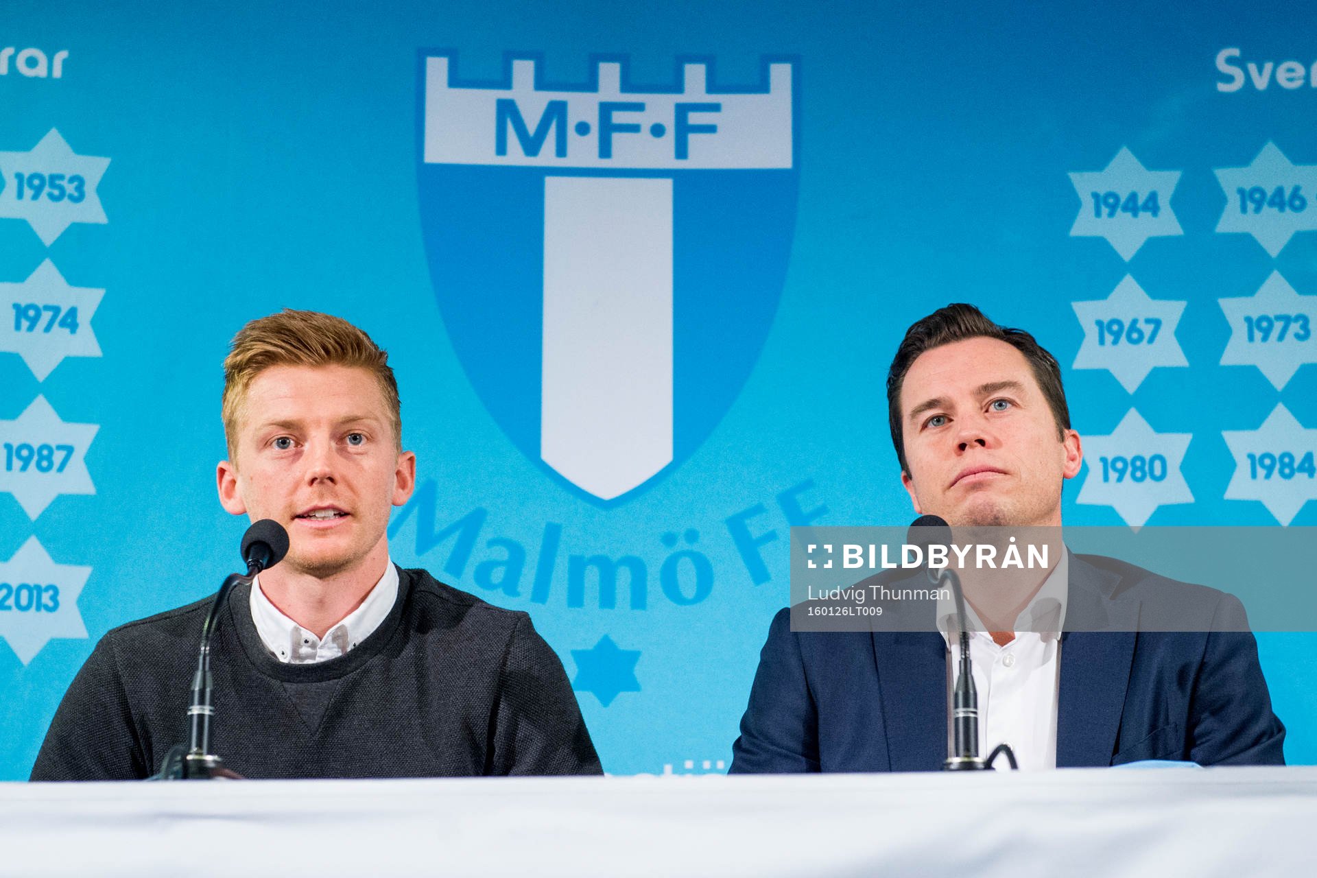 Anders Christiansen och sportchef Daniel Andersson när han